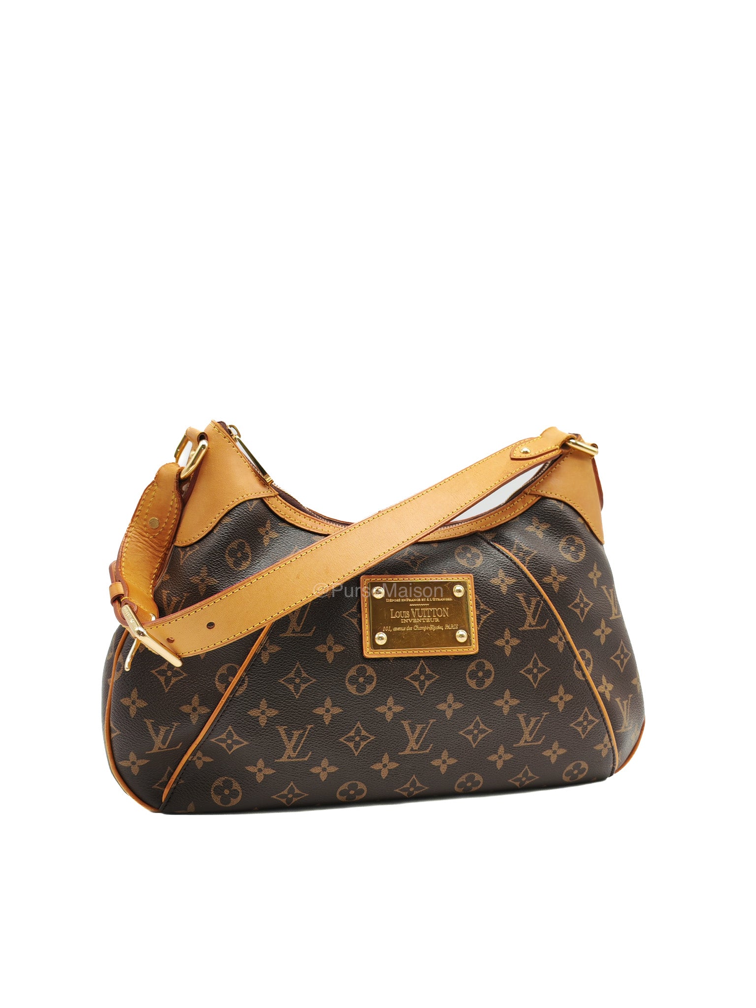 Louis Vuitton Thames GM Handbag in Monogram Canvas and Gold Hardware (Datecode: AR3140)