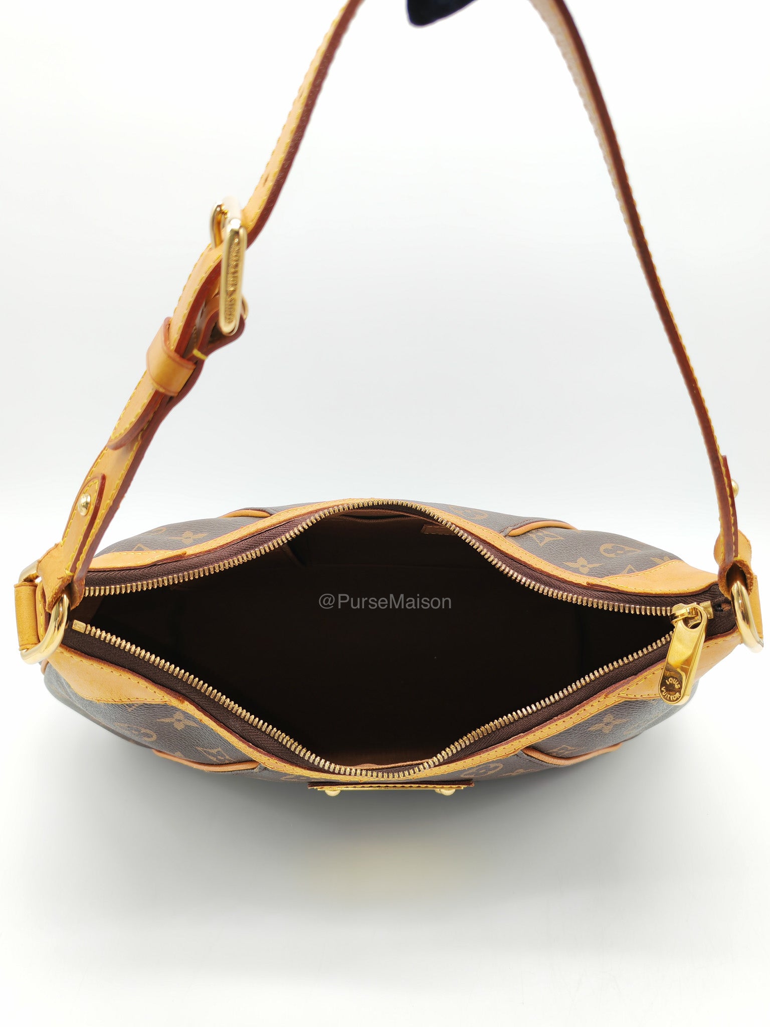 Louis Vuitton Thames GM Handbag in Monogram Canvas and Gold Hardware (Datecode: AR3140)