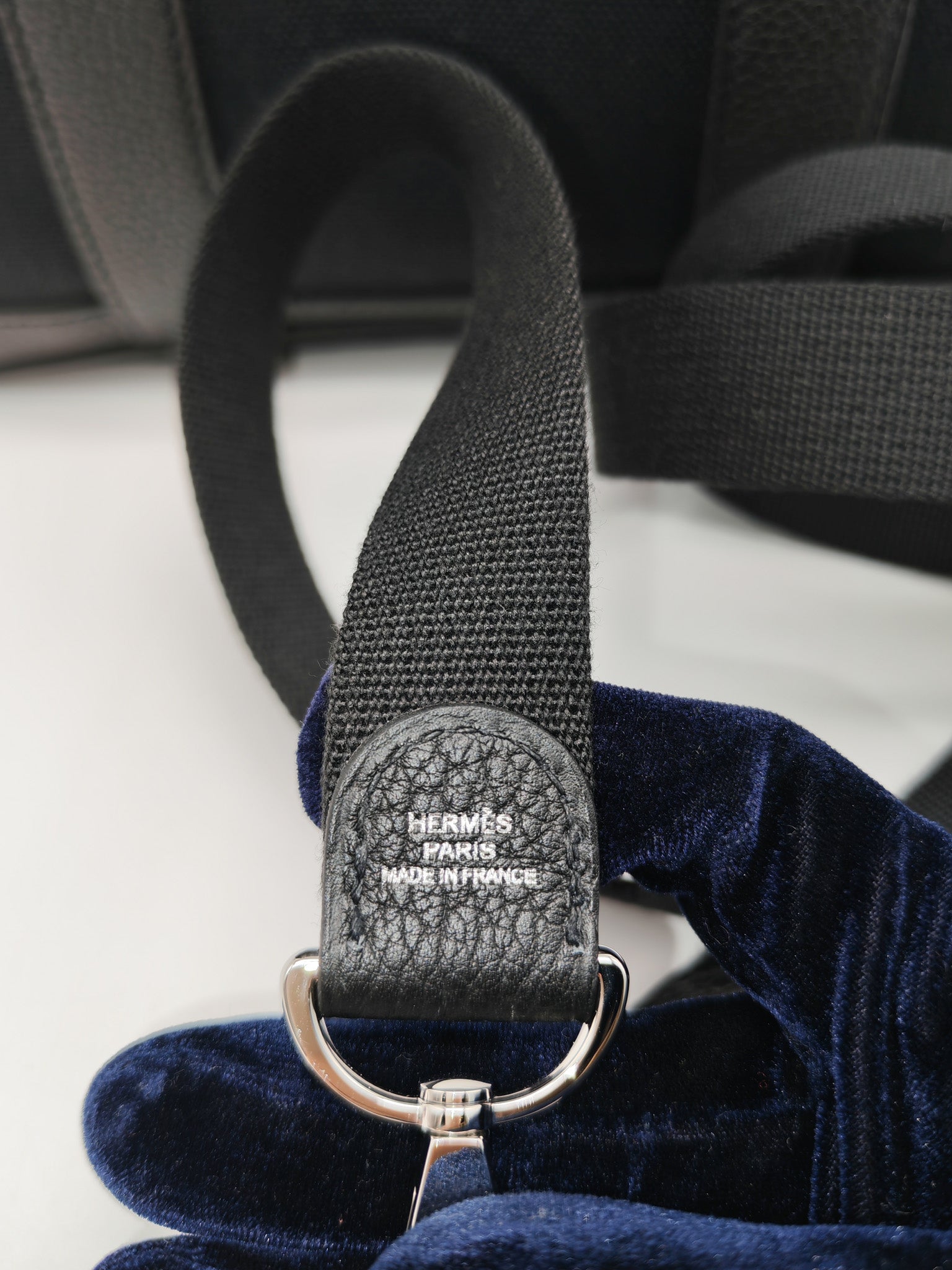 Hermes Garden File 28 Tote Bag in Black Negonda Trim Leather & Canvas Palladium Hardware Stamp U(2022)