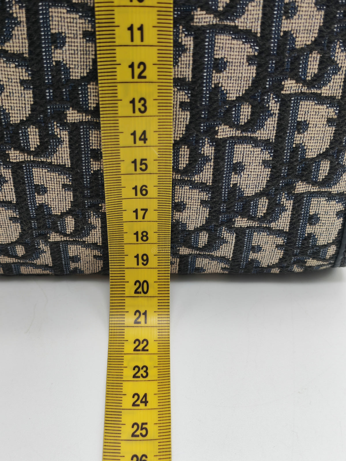 Christian Dior 30 Montaigne Dea Pouch in Blue Dior Oblique Jacquard Canvas and Gold Hardware