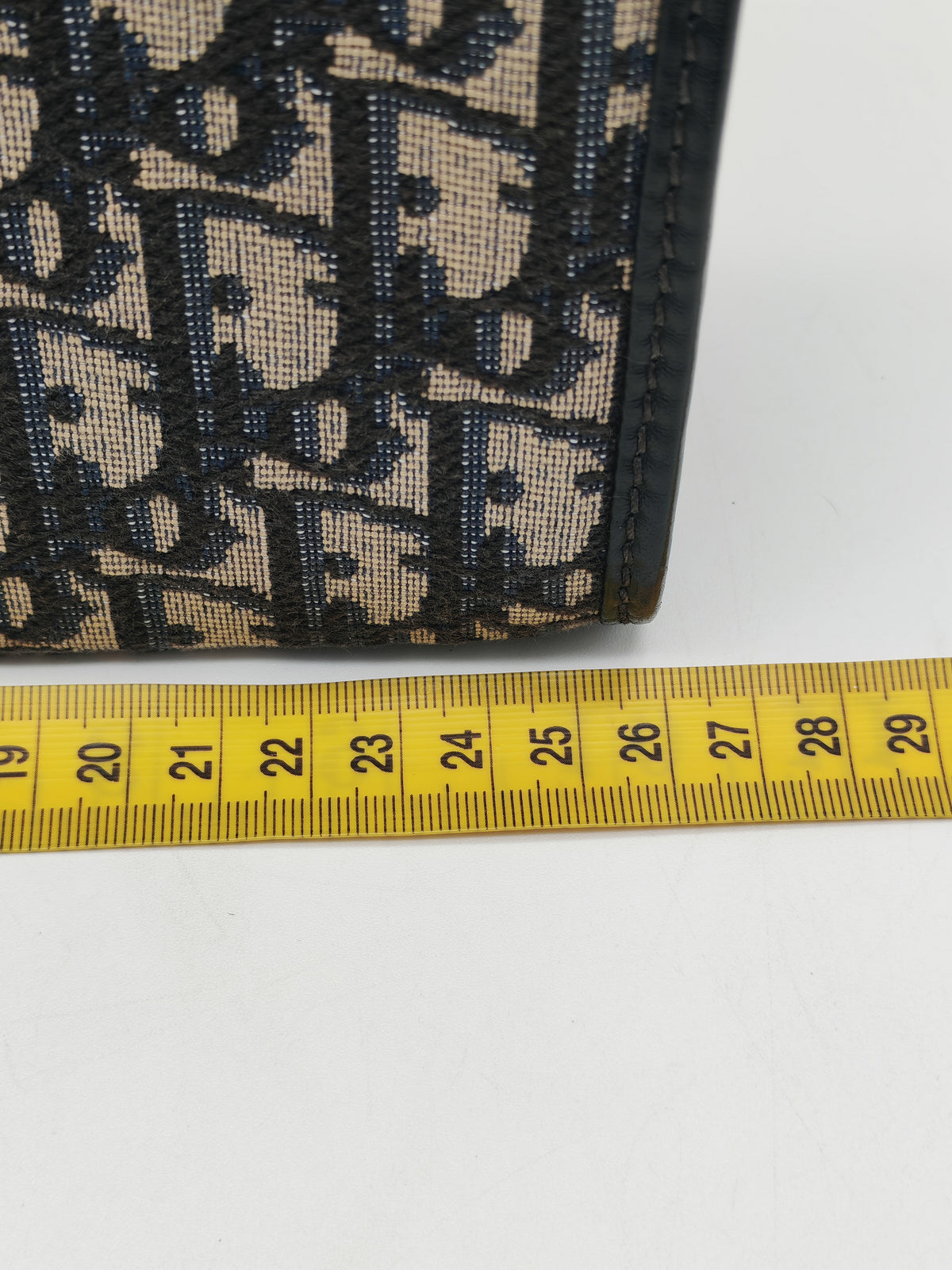 Christian Dior 30 Montaigne Dea Pouch in Blue Dior Oblique Jacquard Canvas and Gold Hardware