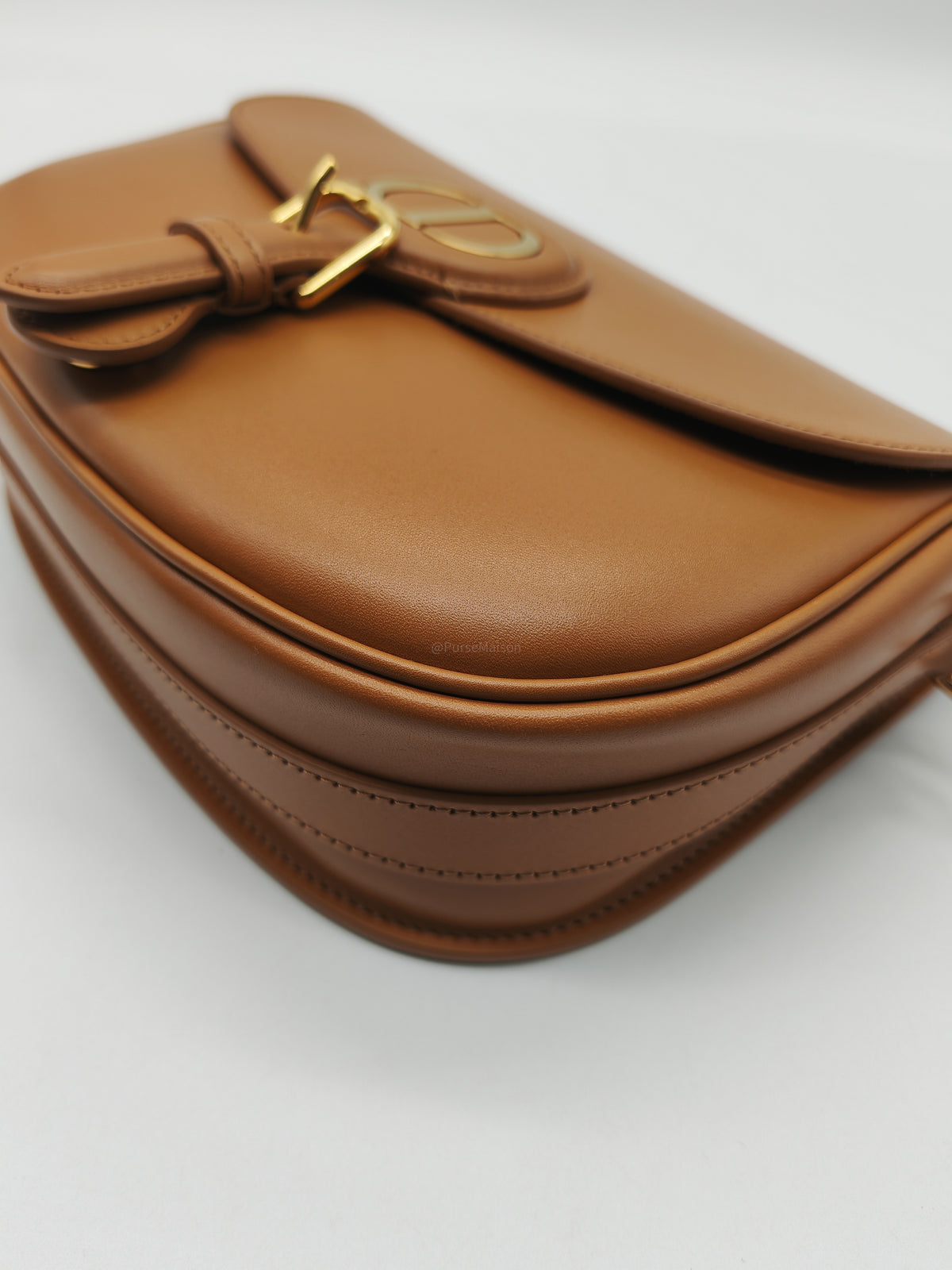 Dior Bobby Crossbody Bag Medium in Cognac Calfskin Leather