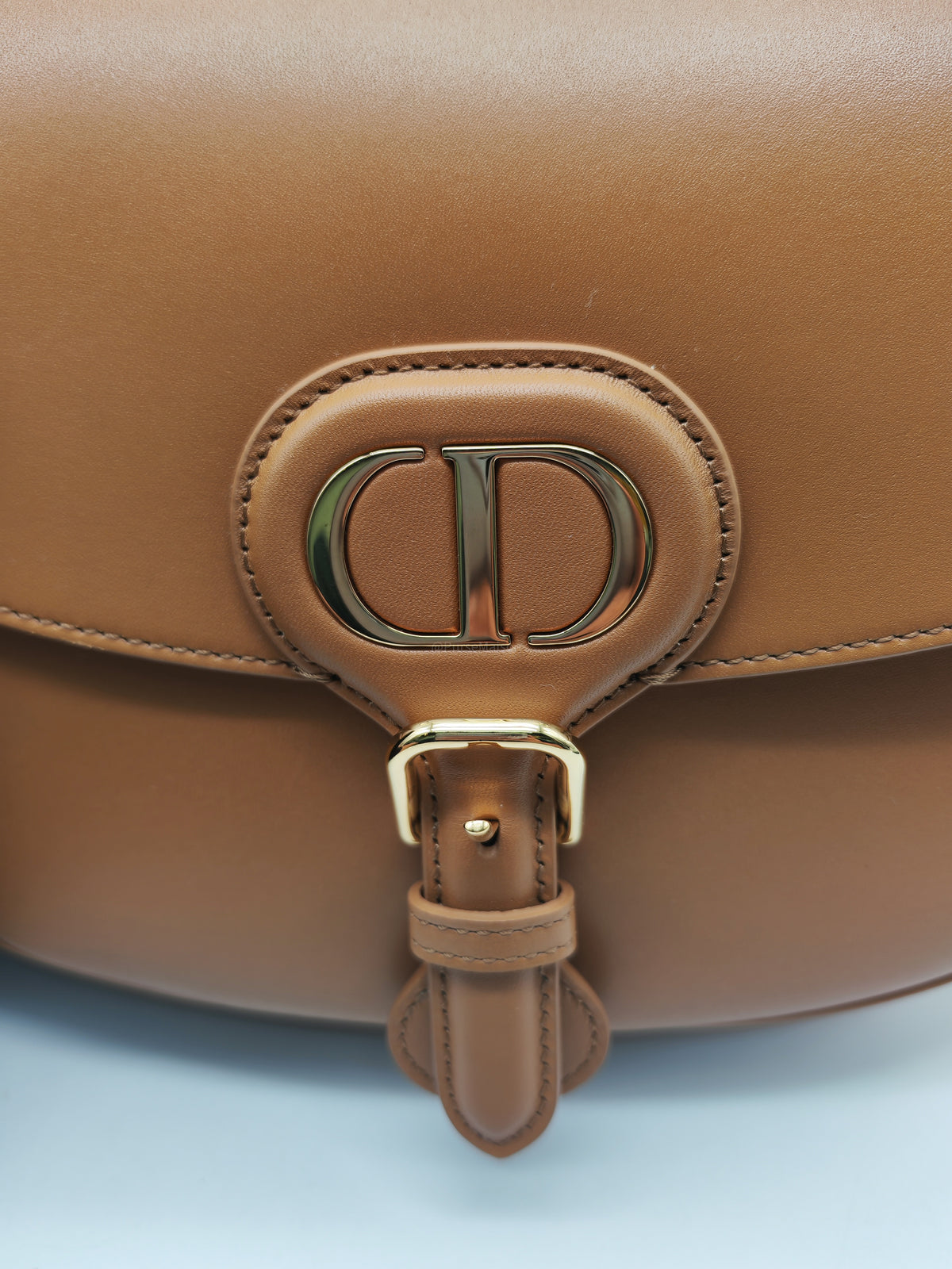 Dior Bobby Crossbody Bag Medium in Cognac Calfskin Leather