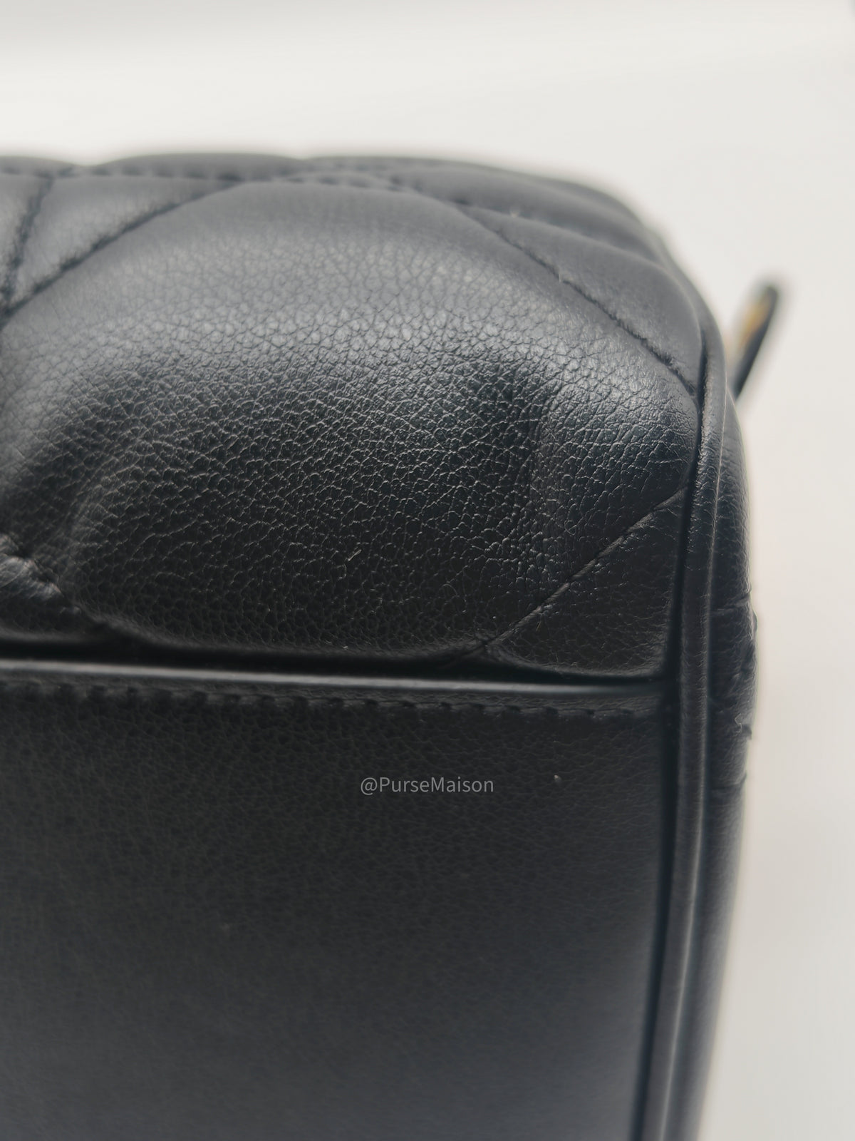 Christian Dior Groove 20 Bag in Black Macrocannage Calfskin and Gold Hardware
