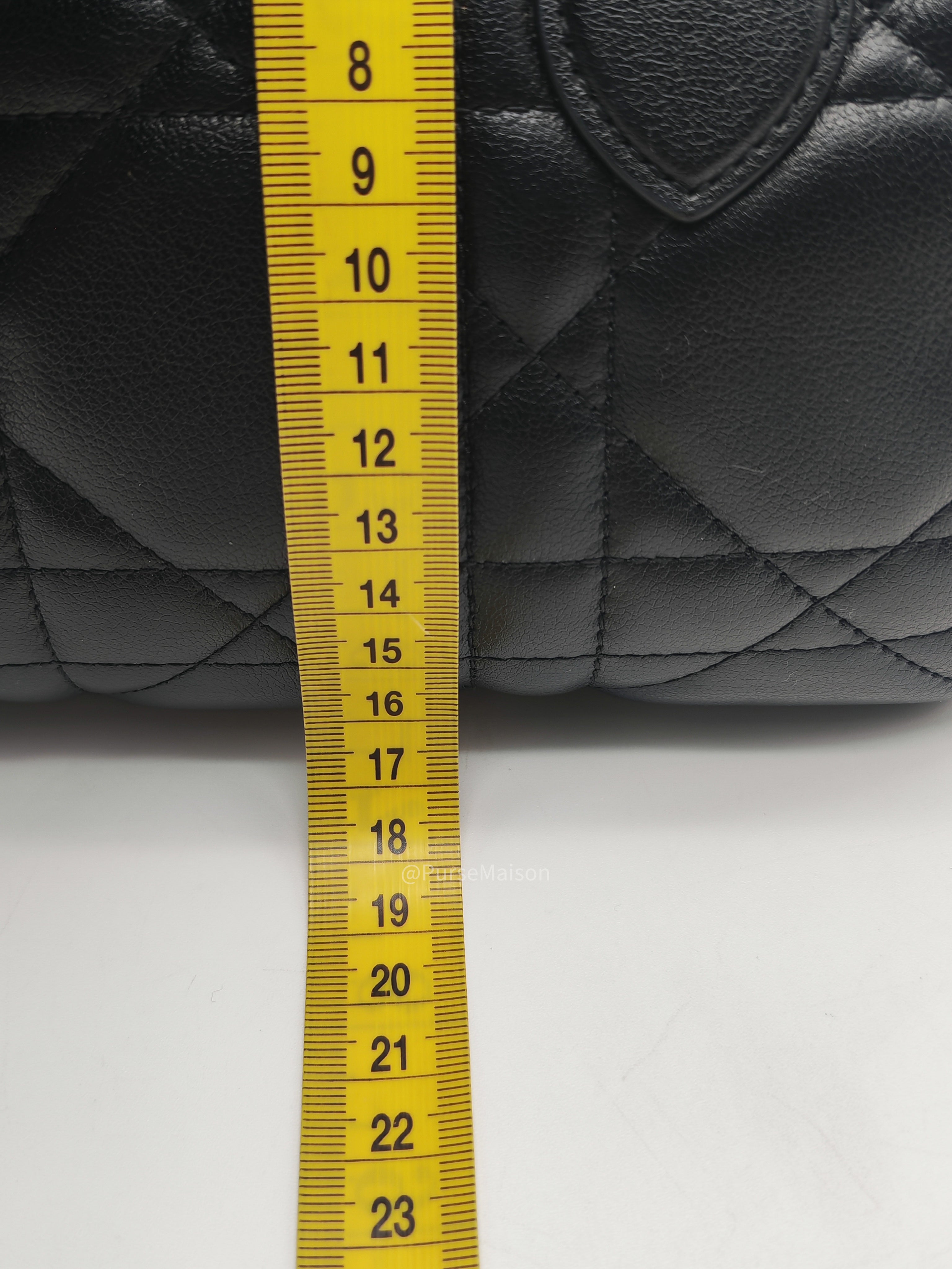 Christian Dior Groove 20 Bag in Black Macrocannage Calfskin and Gold Hardware