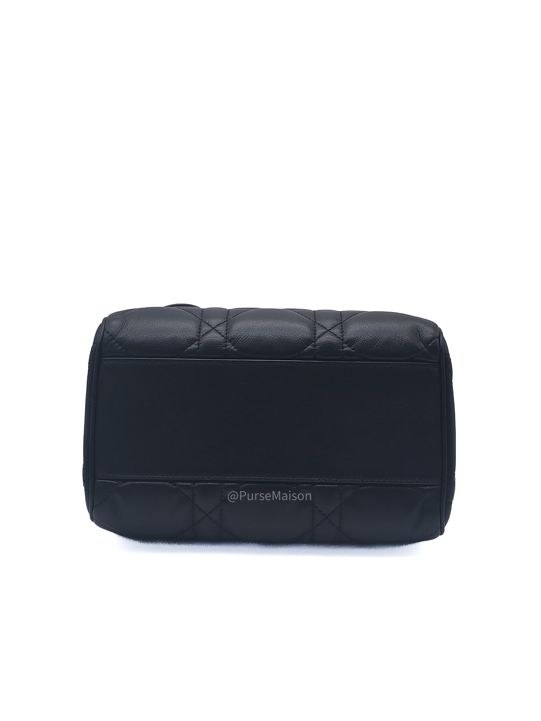 Christian Dior Groove 20 Bag in Black Macrocannage Calfskin and Gold Hardware