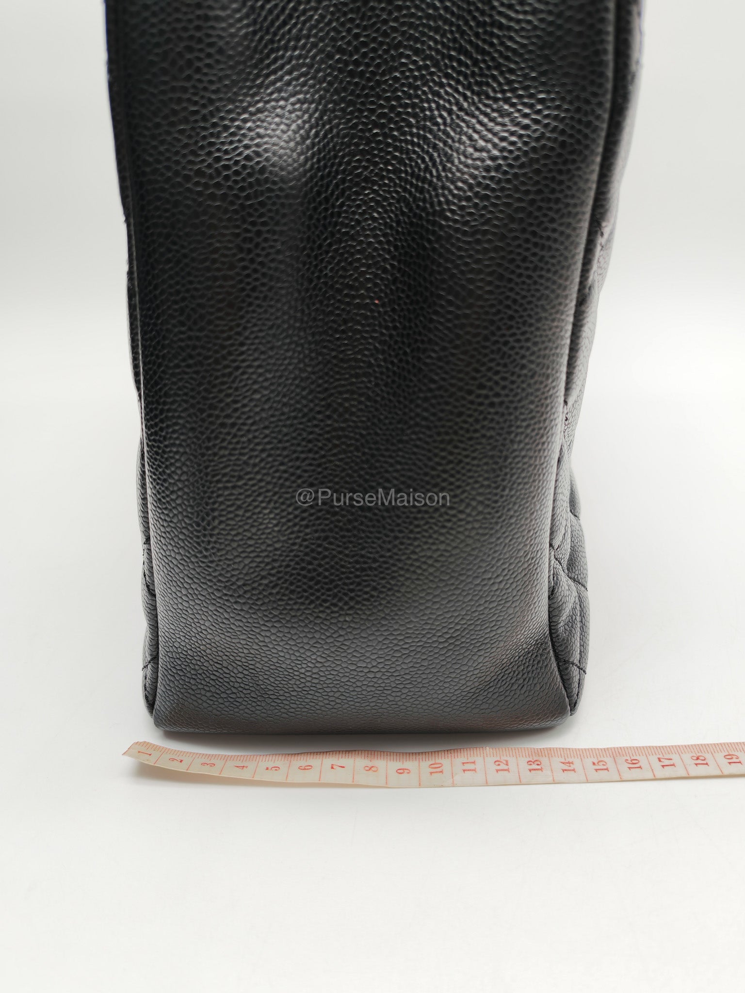 Chanel Grand Shopping Tote (GST) in Black Caviar Leather and Gold Hardware Series 21