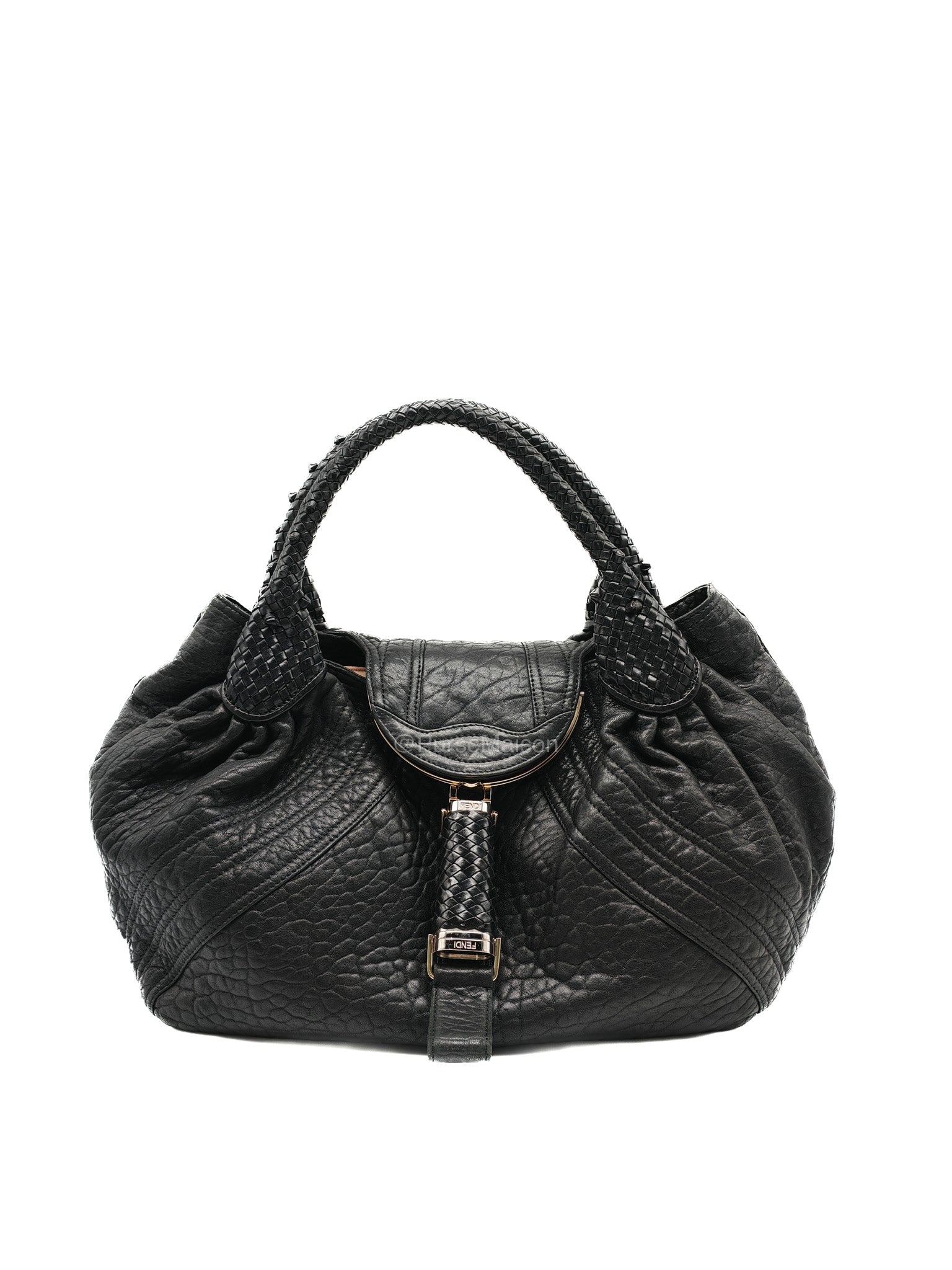Fendi Spy Bag in Black Nappa Nuvolata Leather