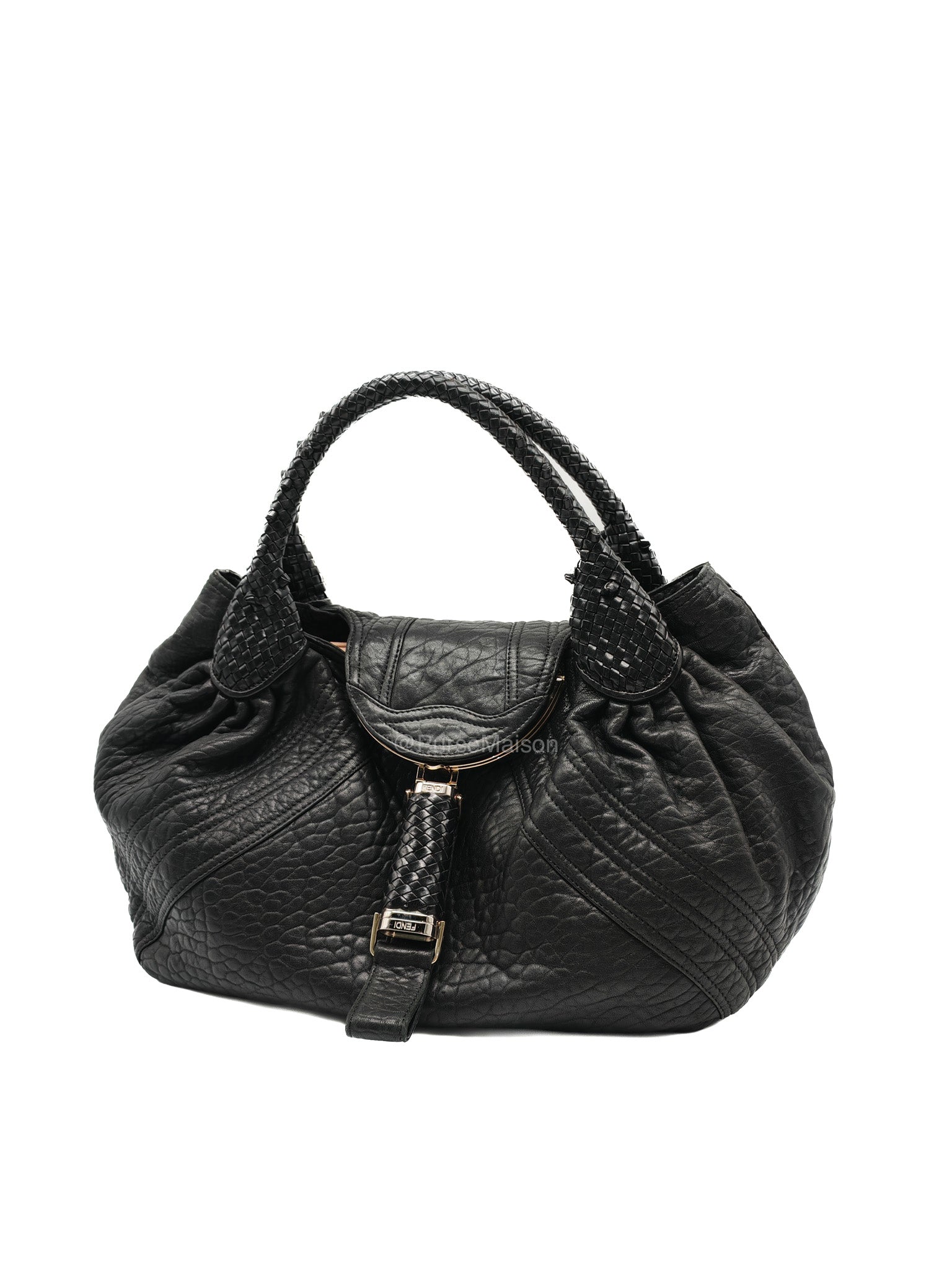Fendi Spy Bag in Black Nappa Nuvolata Leather