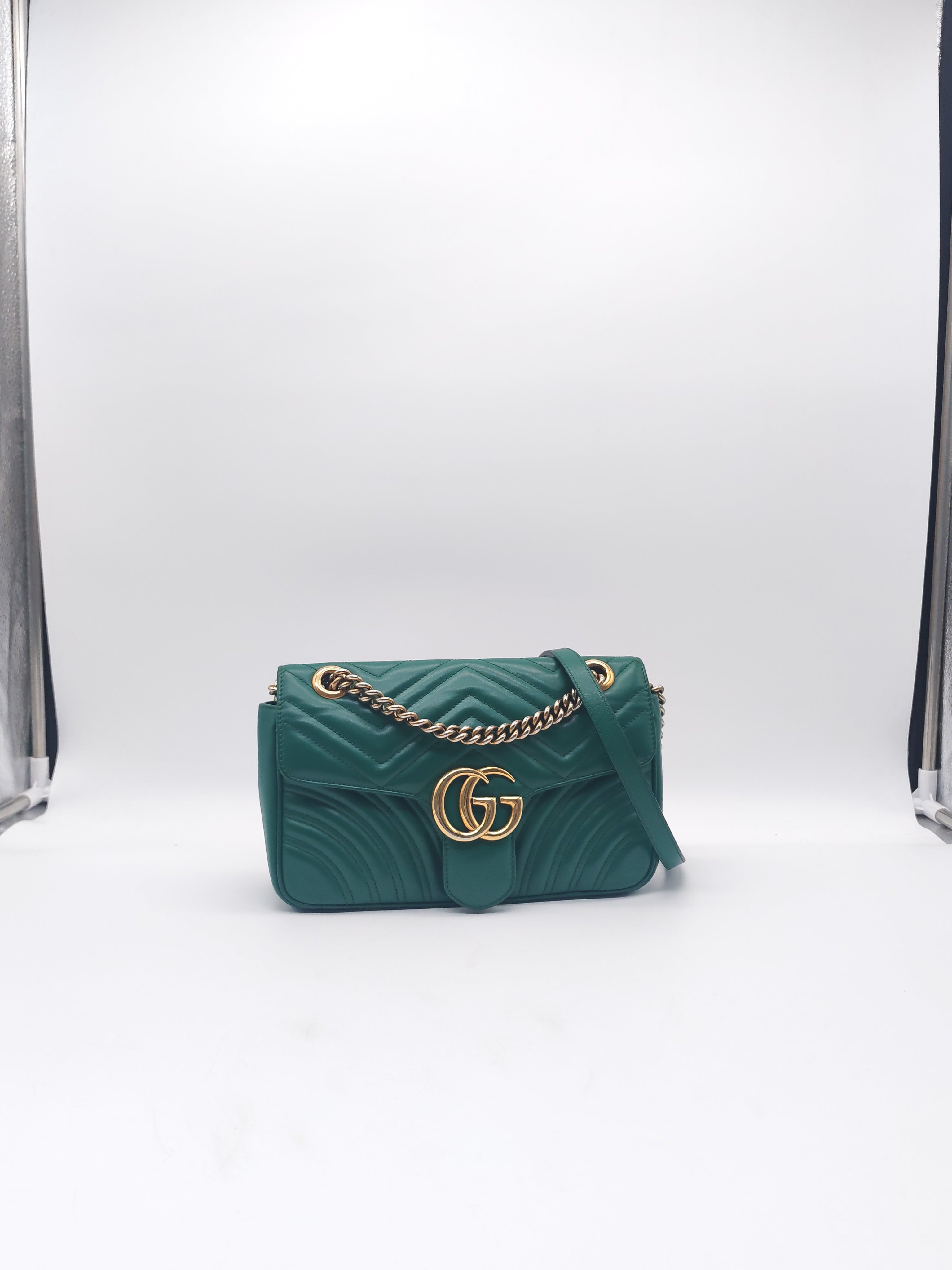 GUCCI GG MARMONT SMALL GREEN 443497 493075