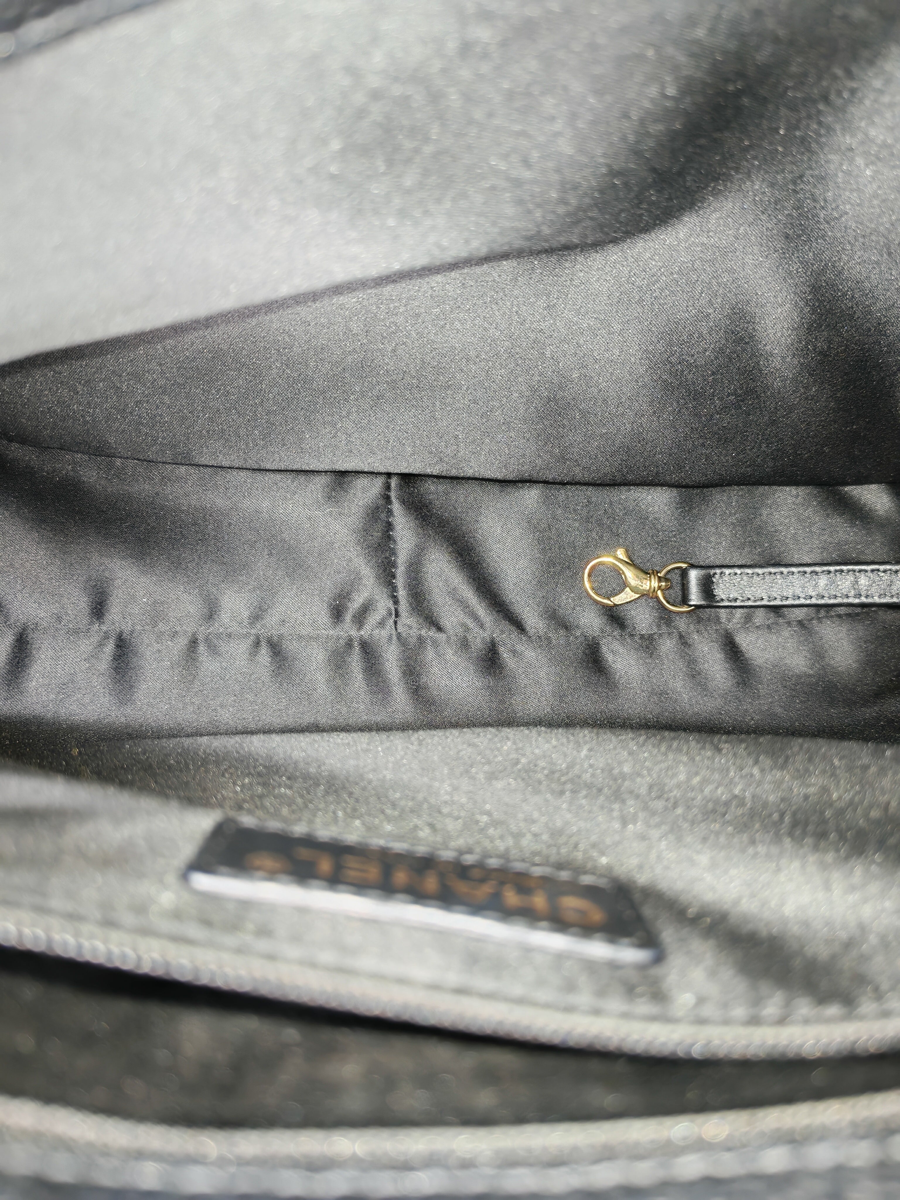 Chanel Grand Shopping Tote (GST) in Black Quilted Caviar Leather and Gold Hardware Series 15
