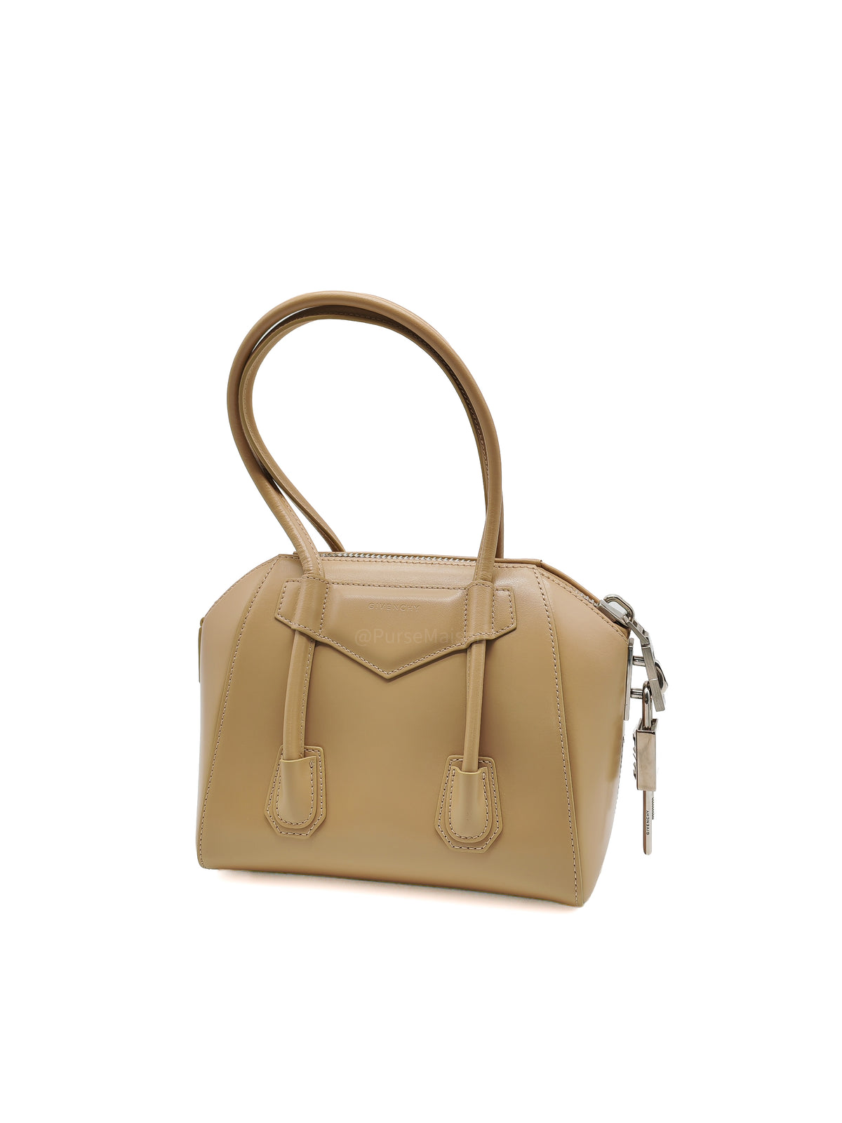 Givenchy Antigona Mini in Beige Box Calfskin Leather and Silver Hardware