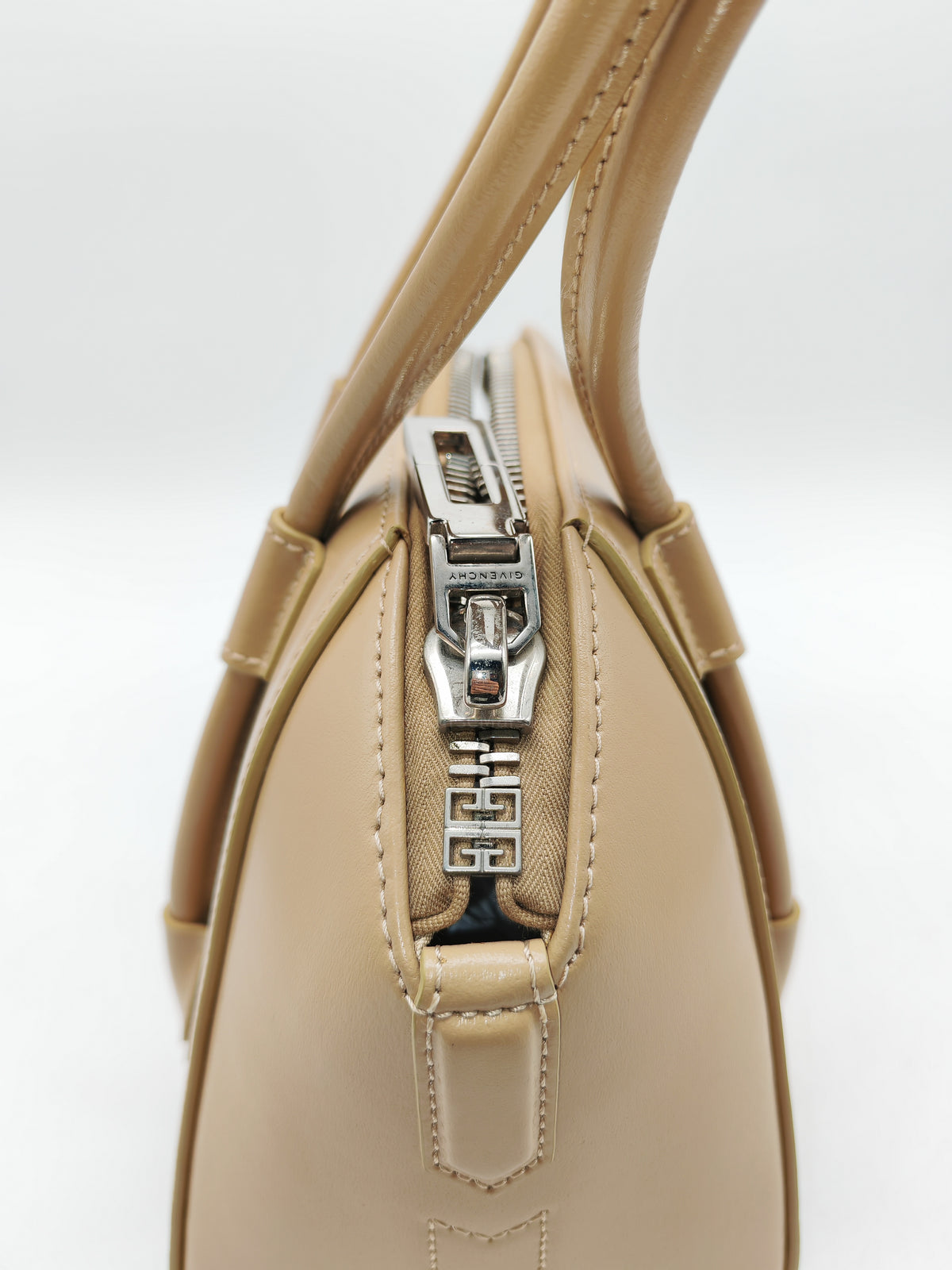 Givenchy Antigona Mini in Beige Box Calfskin Leather and Silver Hardware