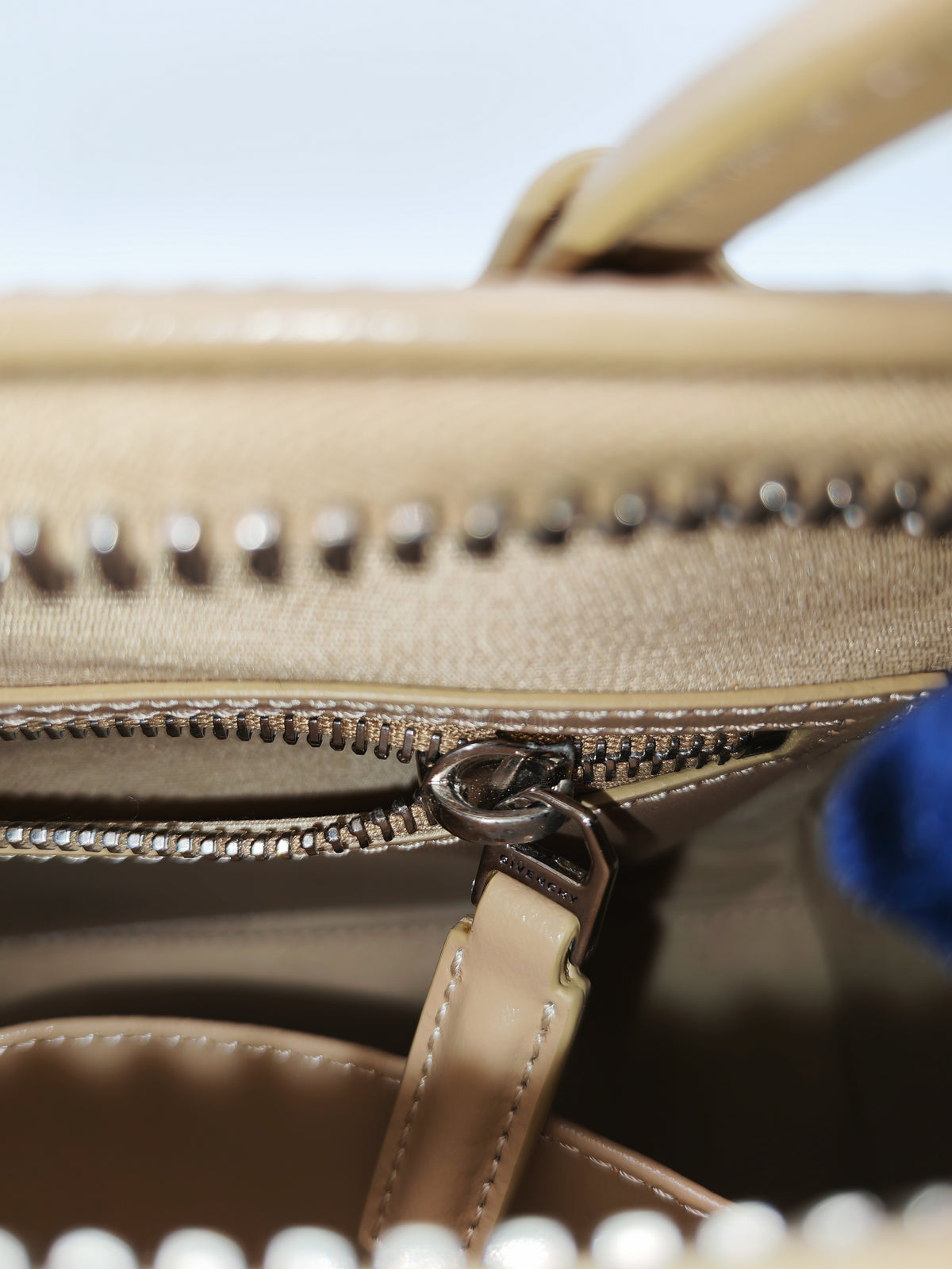 Givenchy Antigona Mini in Beige Box Calfskin Leather and Silver Hardware