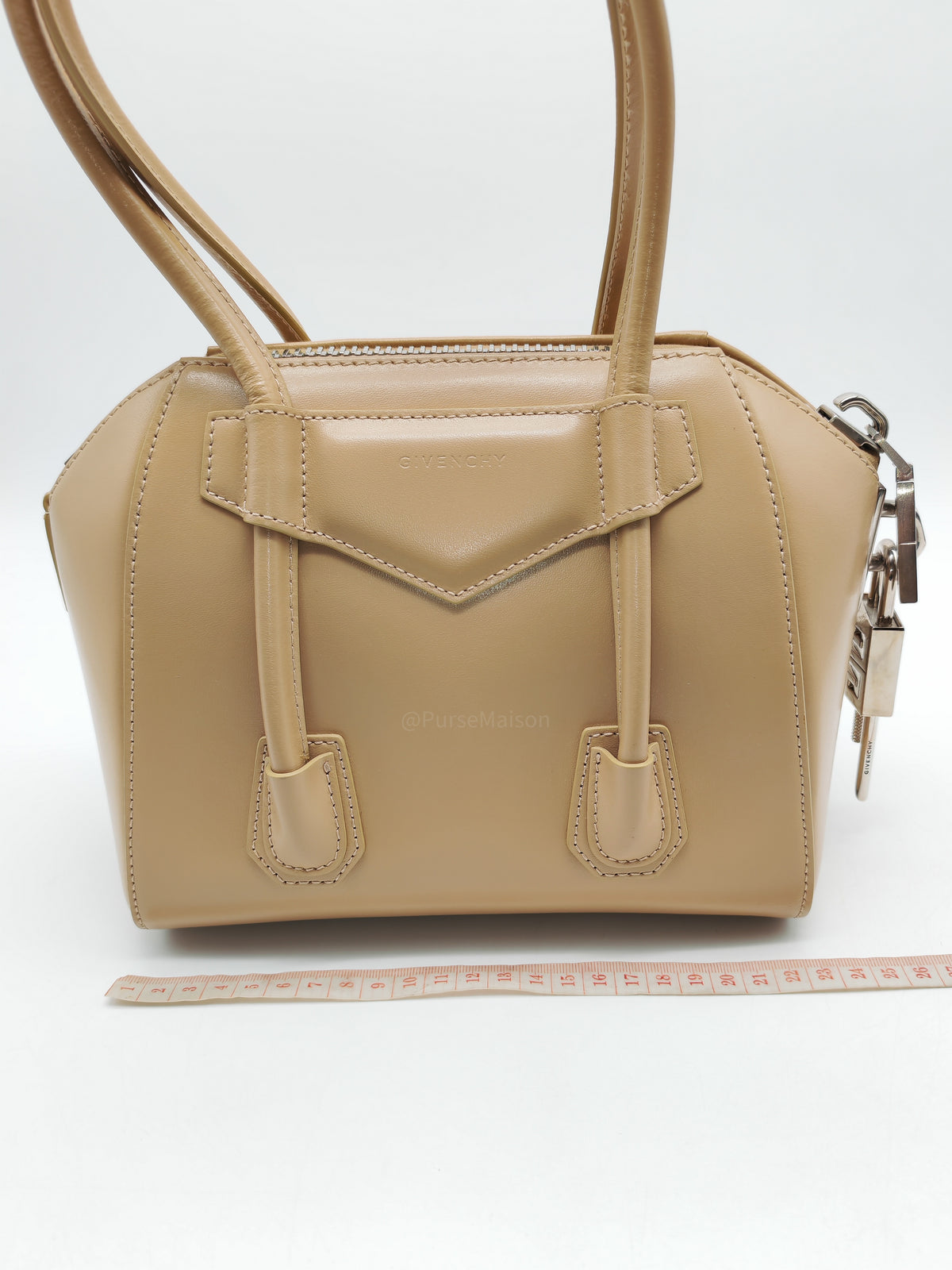 Givenchy Antigona Mini in Beige Box Calfskin Leather and Silver Hardware