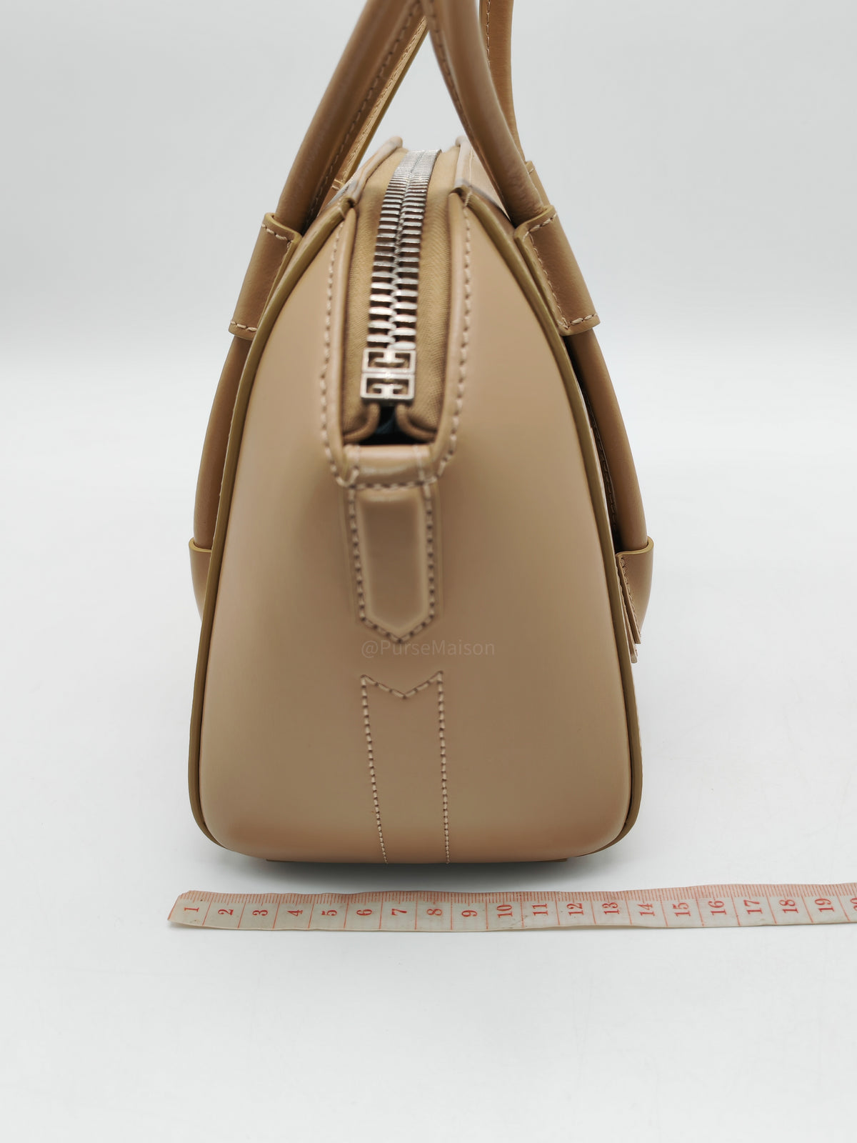 Givenchy Antigona Mini in Beige Box Calfskin Leather and Silver Hardware
