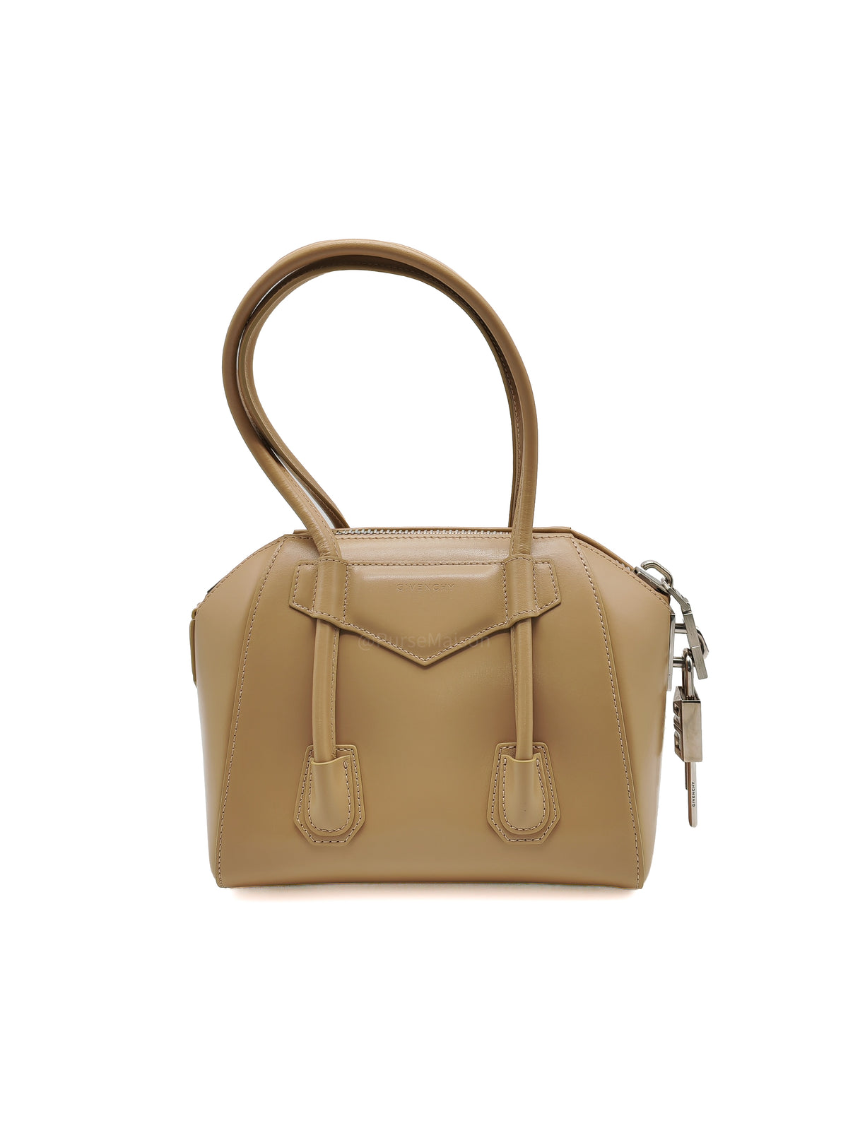 Givenchy Antigona Mini in Beige Box Calfskin Leather and Silver Hardware
