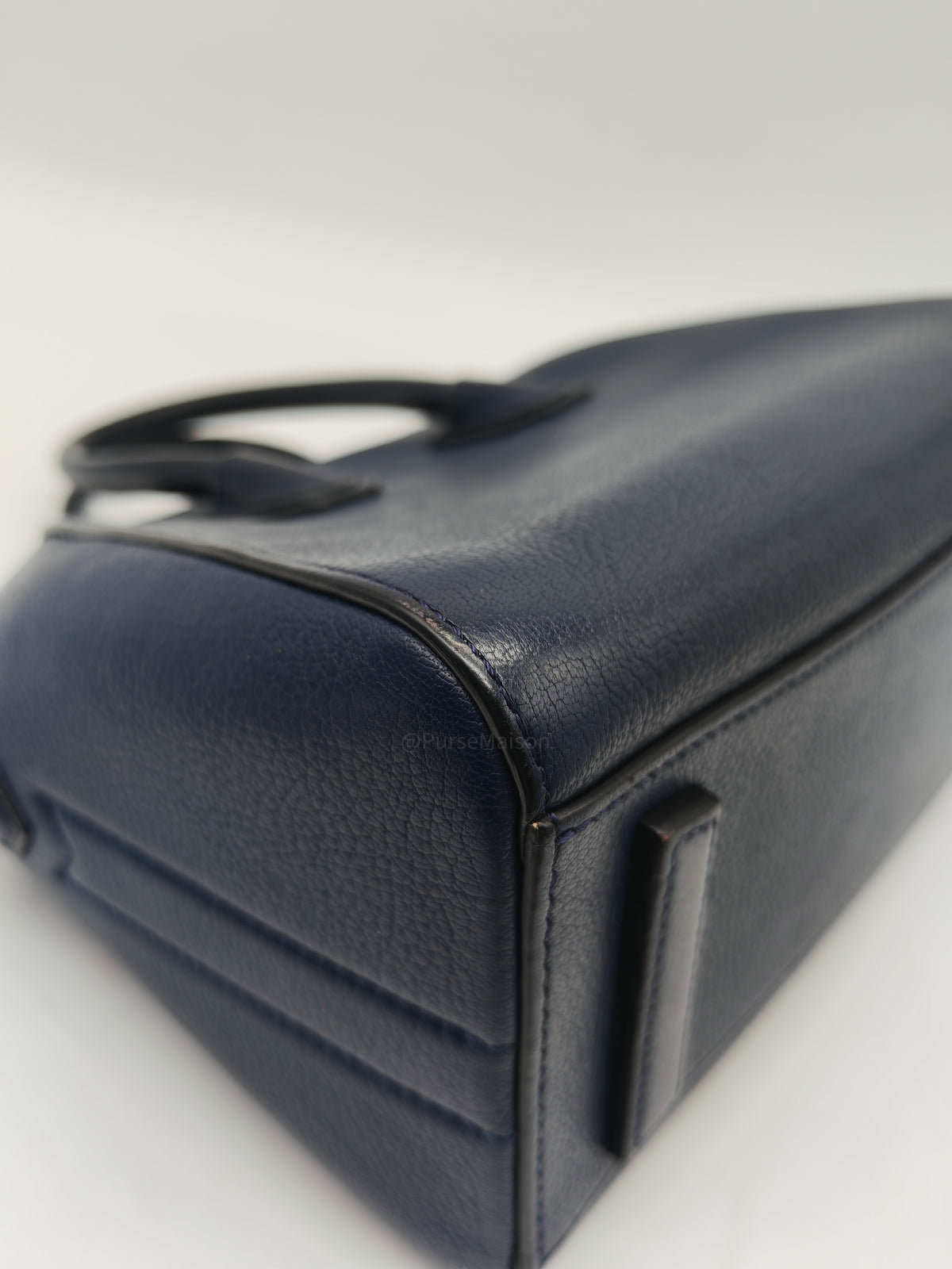 Givenchy Antigona Mini in Navy Blue Grained Calfskin Leather and Silver Hardware