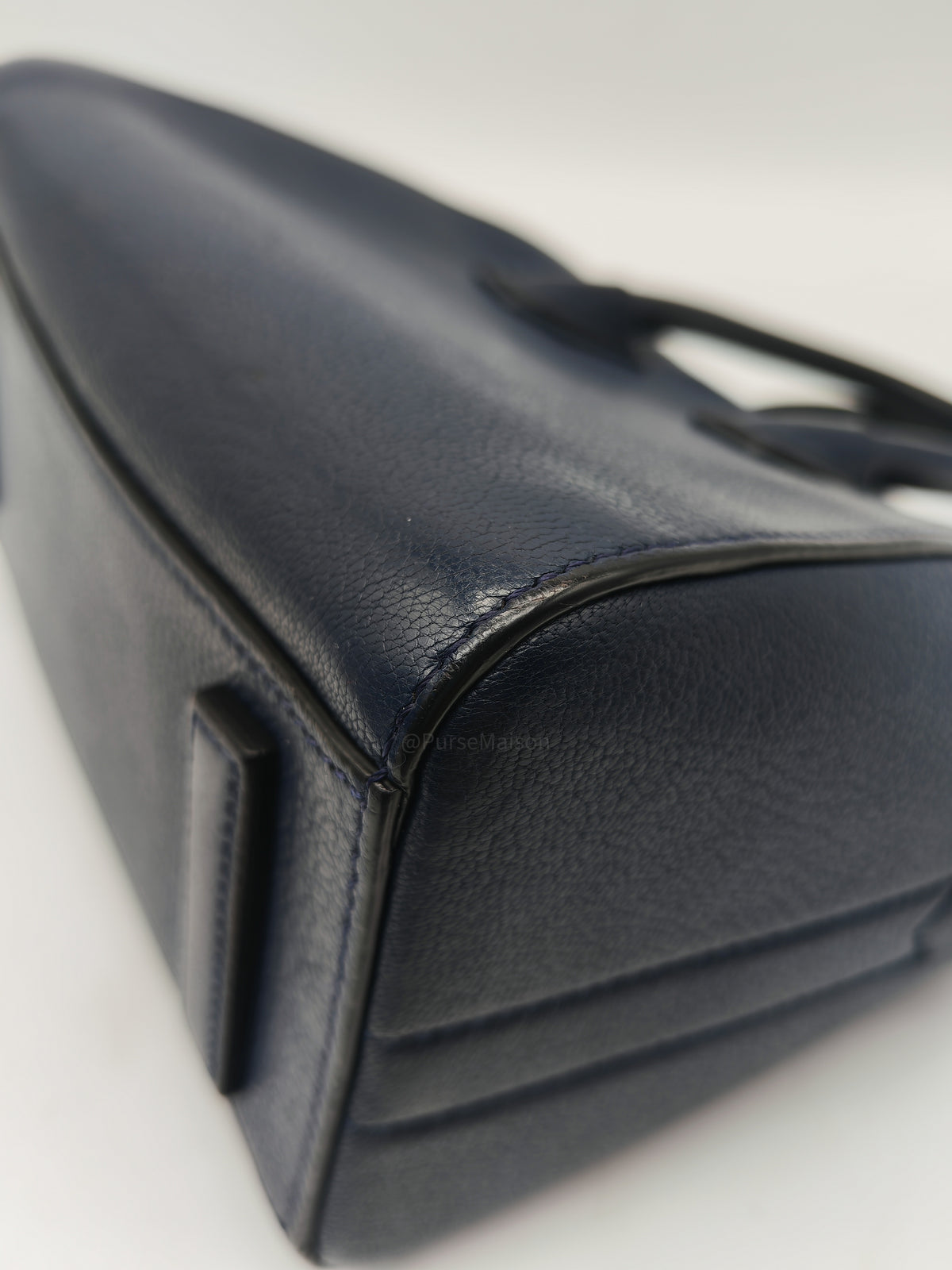 Givenchy Antigona Mini in Navy Blue Grained Calfskin Leather and Silver Hardware