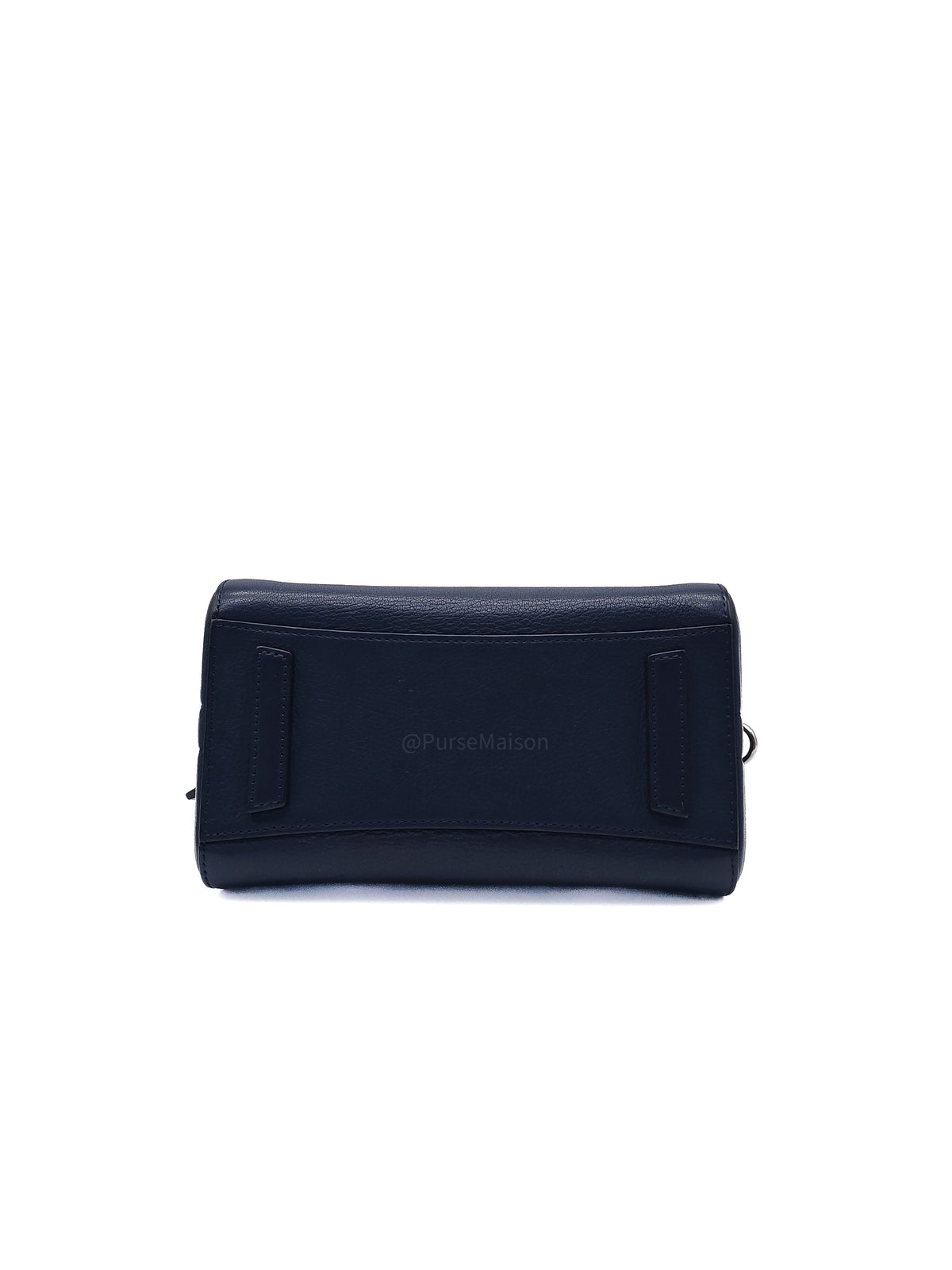 Givenchy Antigona Mini in Navy Blue Grained Calfskin Leather and Silver Hardware