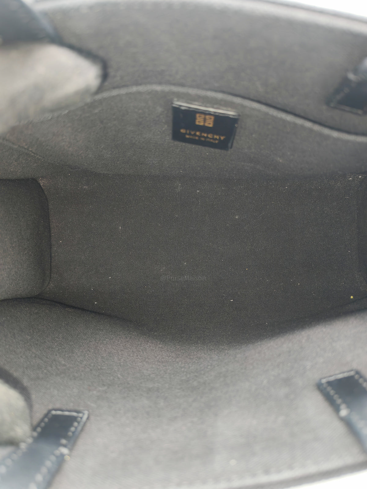 Givenchy Small G-Tote Bag Black Fiber Canvas Gold Hardware