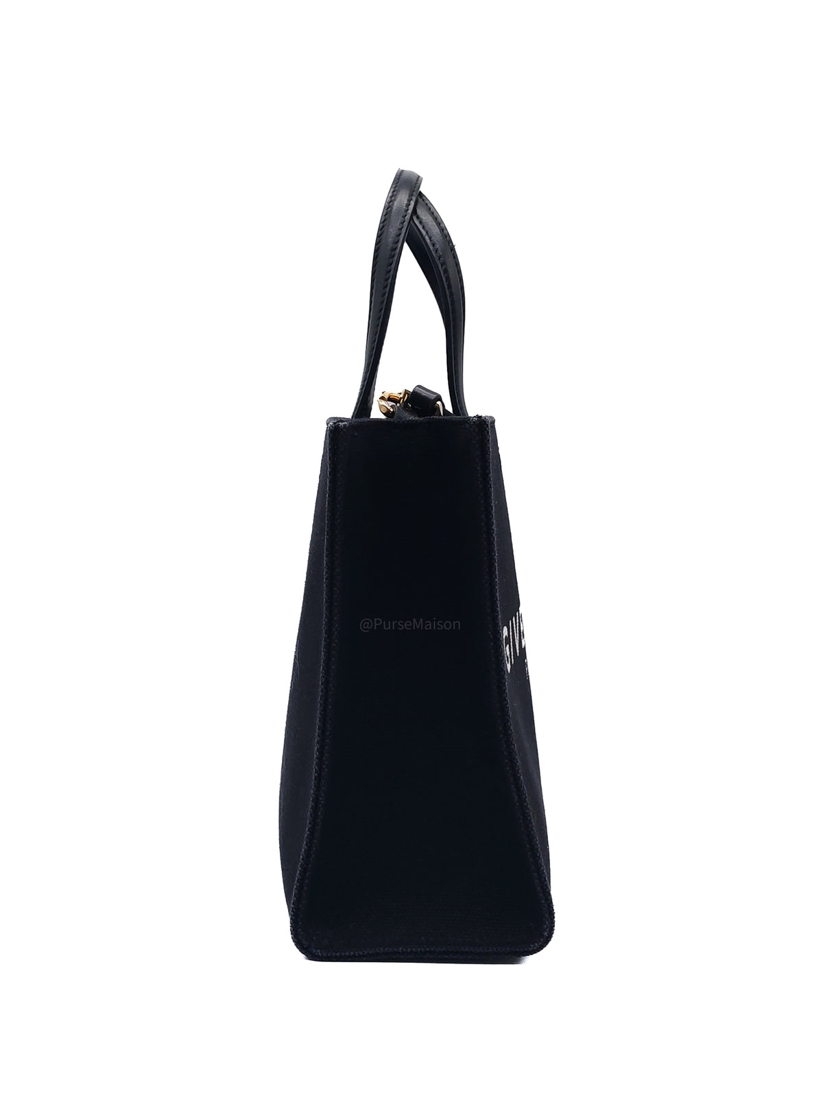 Givenchy Small G-Tote Bag Black Fiber Canvas Gold Hardware