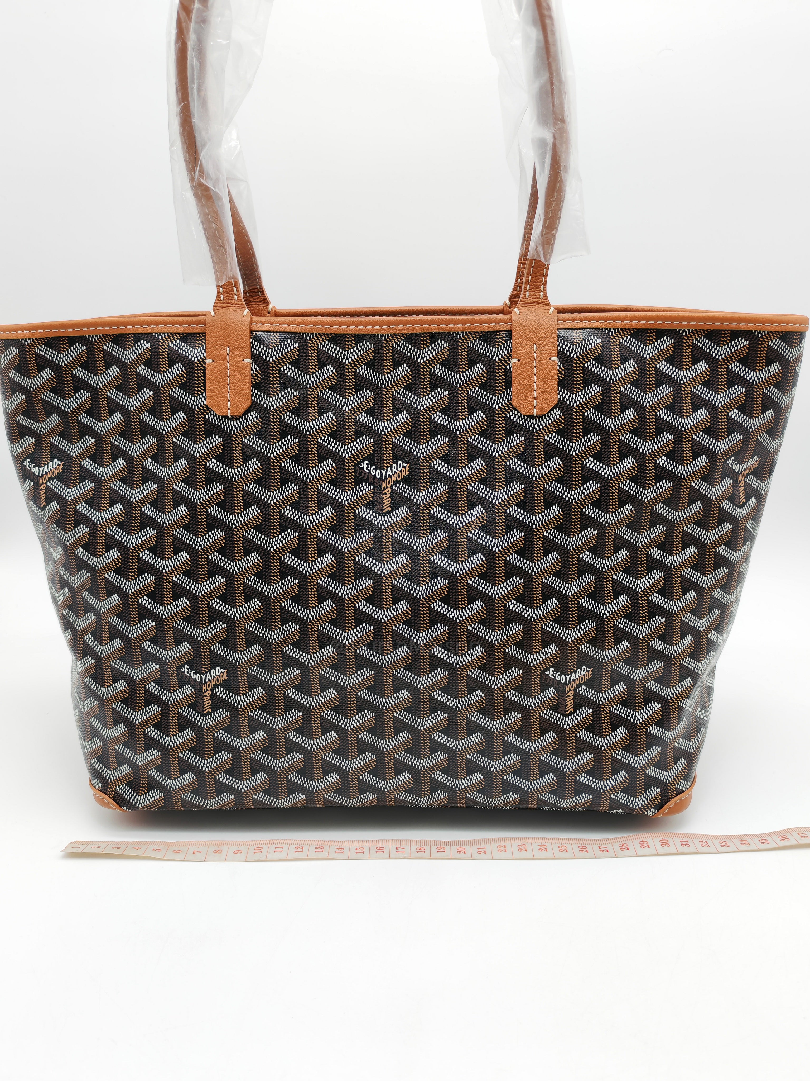 Goyard Artois PM in Black/Tan Goyardine Canvas