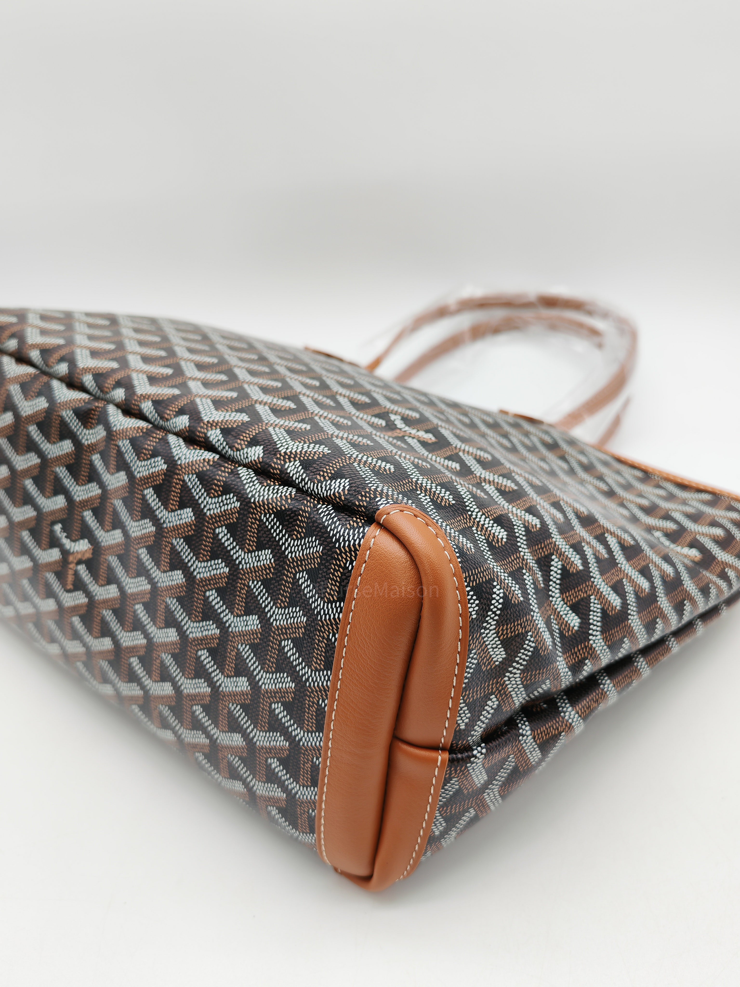 Goyard Artois PM in Black/Tan Goyardine Canvas