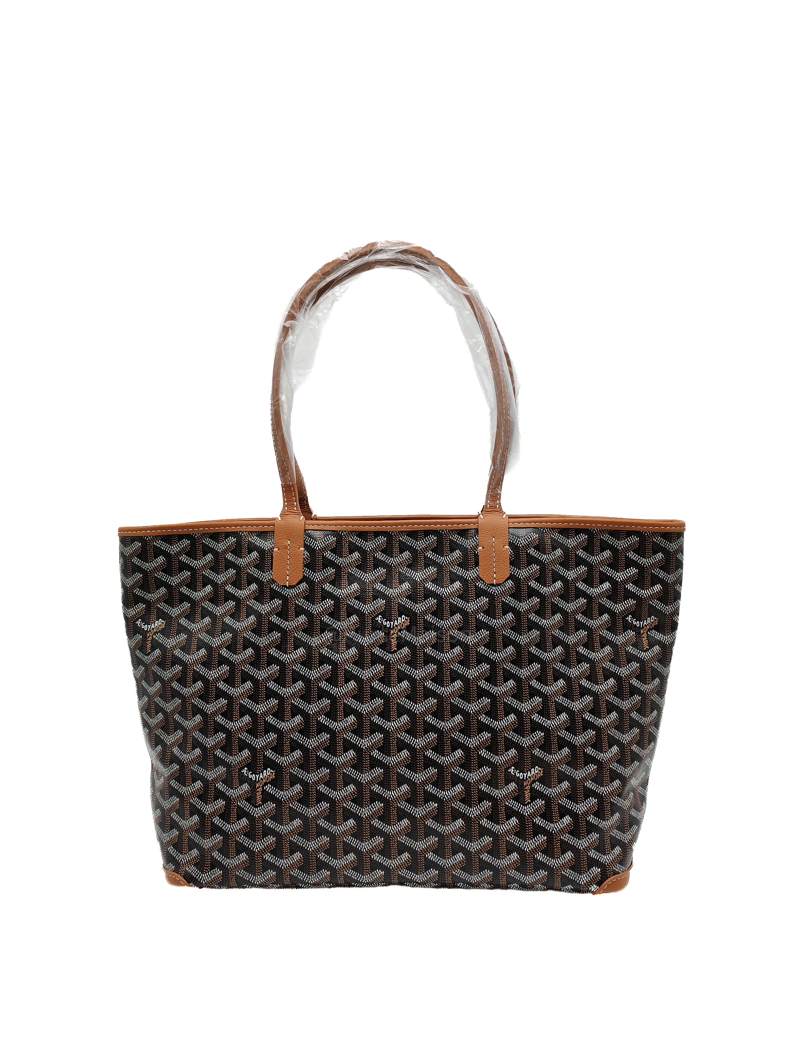 Goyard Artois PM in Black/Tan Goyardine Canvas