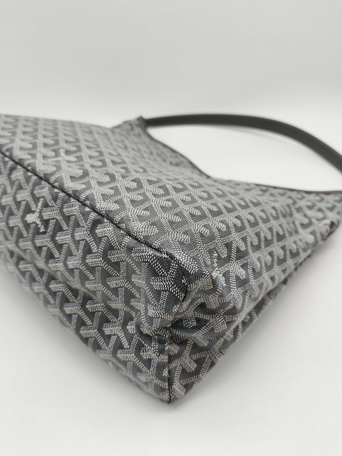 Goyard Boheme Hobo Bag PM in Gray Goyardine Canvas