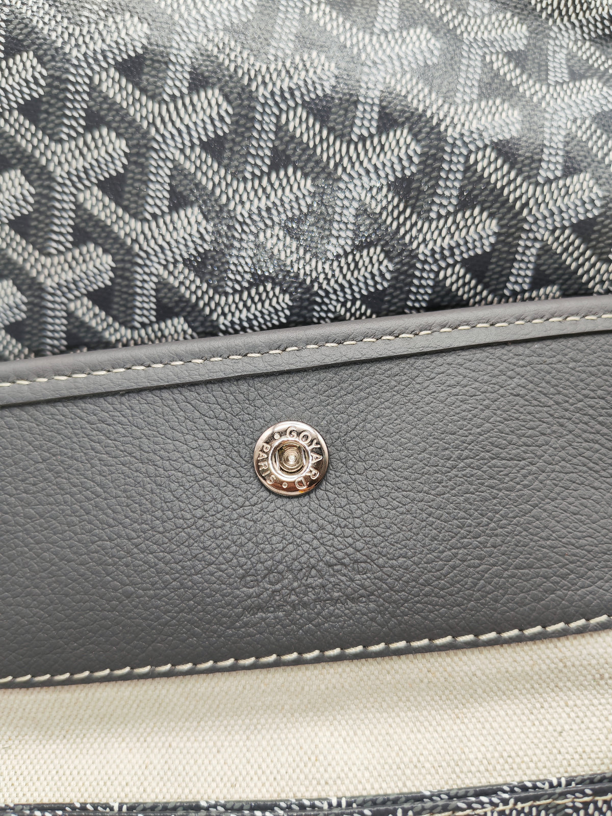 Goyard Boheme Hobo Bag PM in Gray Goyardine Canvas
