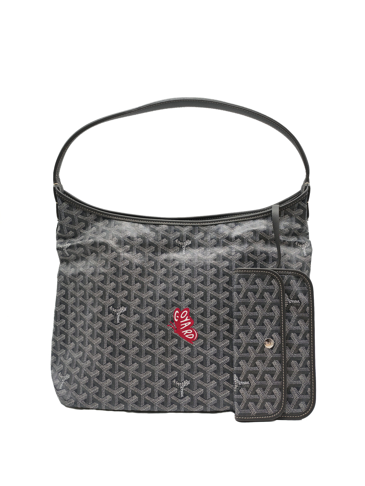Goyard Boheme Hobo Bag PM in Gray Goyardine Canvas