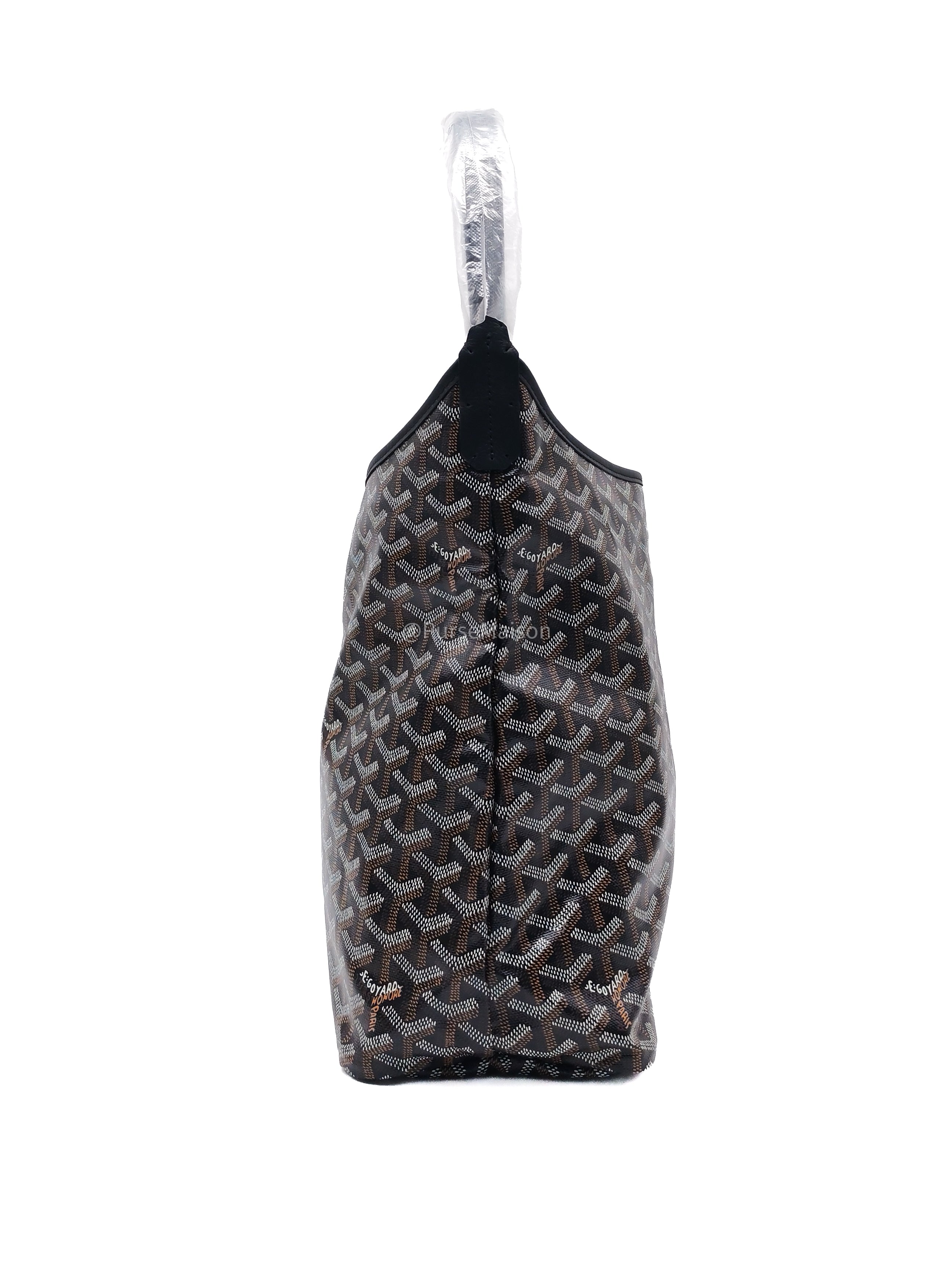 Goyard Boheme Hobo Bag PM in Black Goyardine Canvas