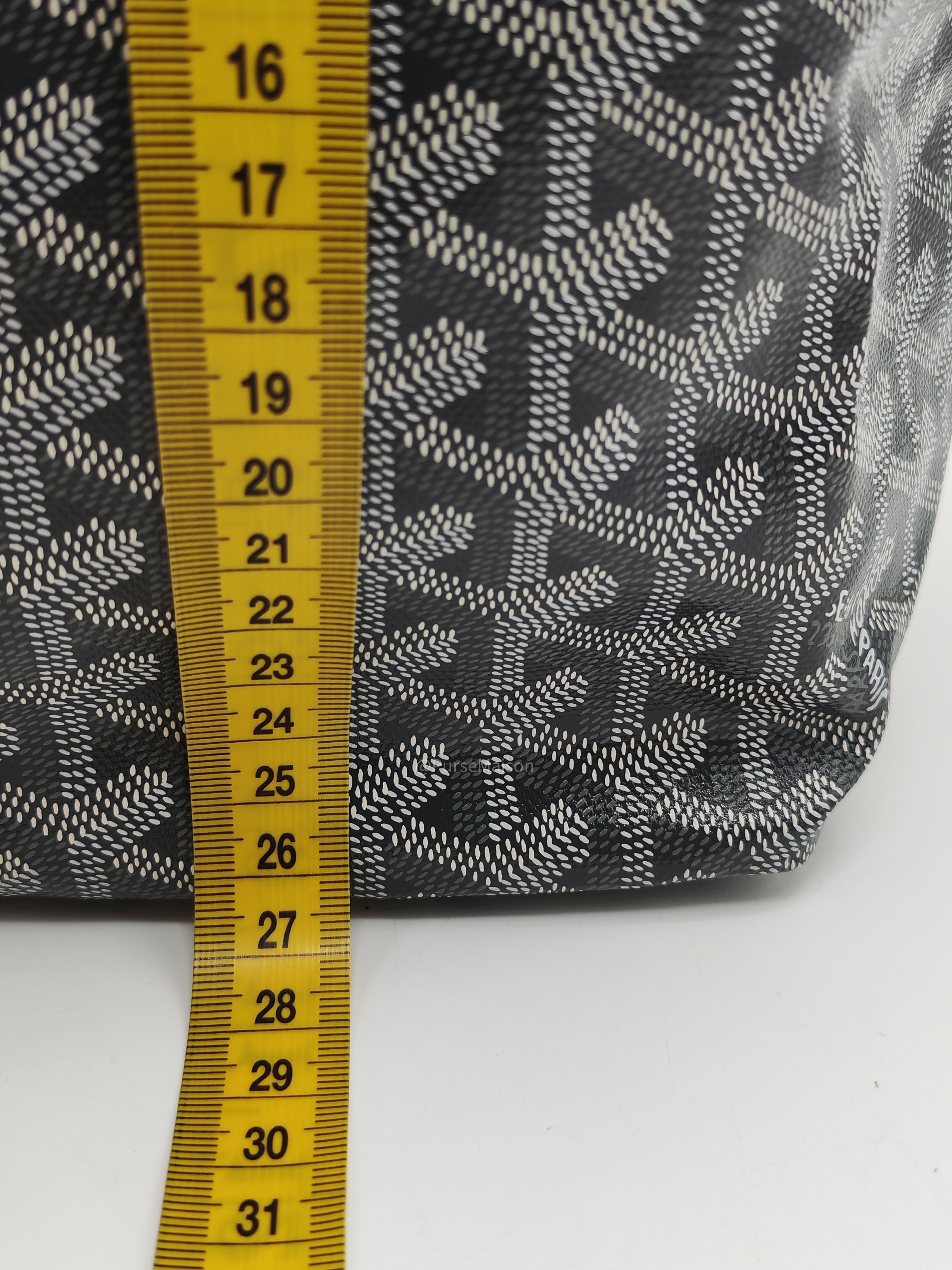 Goyard Saint Louis PM Tote Bag in Gris/Grey Goyardine Canvas with Croc Universel Clip Charm