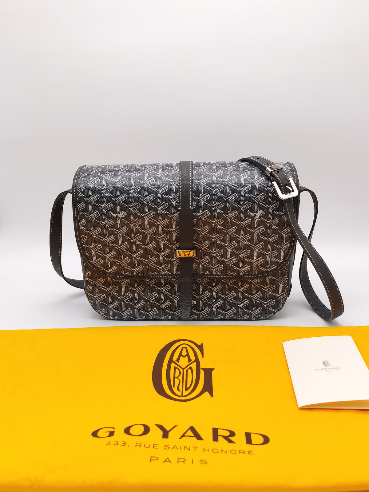 Goyard Belvedere Limited Edition in Gray Goyardine Canvas Messenger Bag