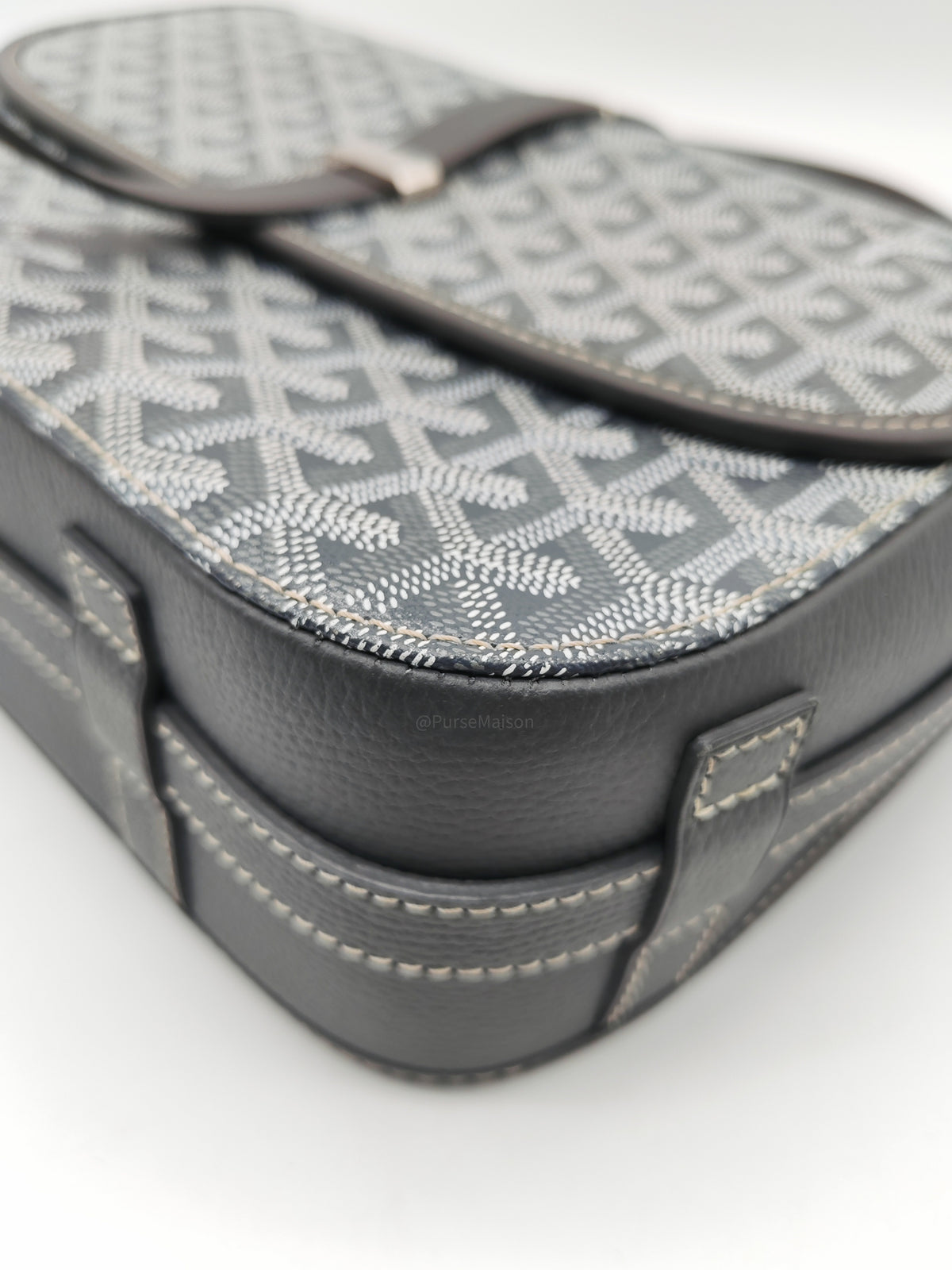 Goyard Belvedere Limited Edition in Gray Goyardine Canvas Messenger Bag