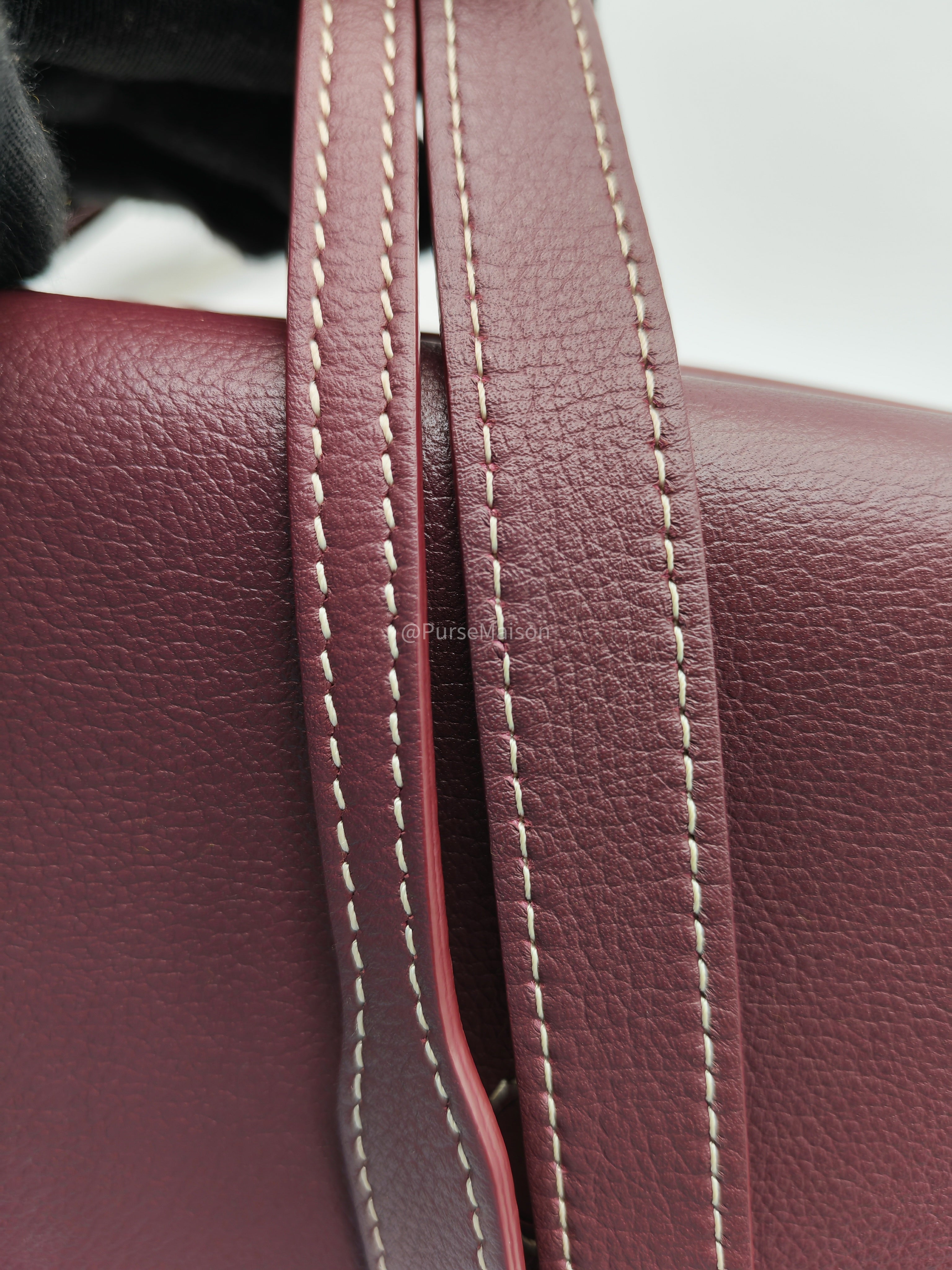 Goyard Rouette Souple Shoulder Bag PM in Burgundy Goyardine Canvas