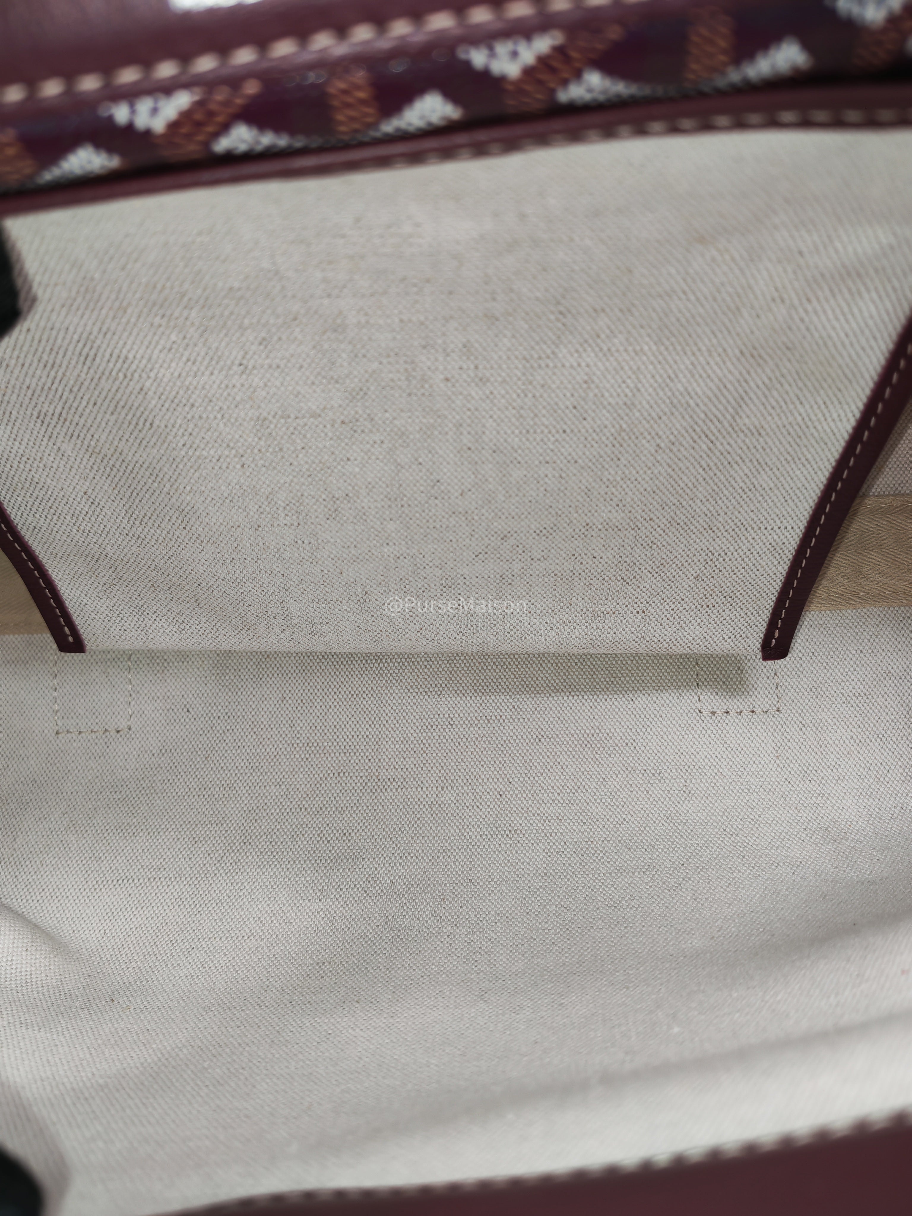Goyard Rouette Souple Shoulder Bag PM in Burgundy Goyardine Canvas