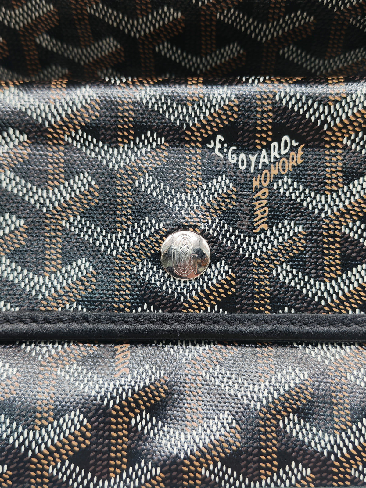 Goyard Saint Louis Tote Bag PM in Black Goyardine Canvas