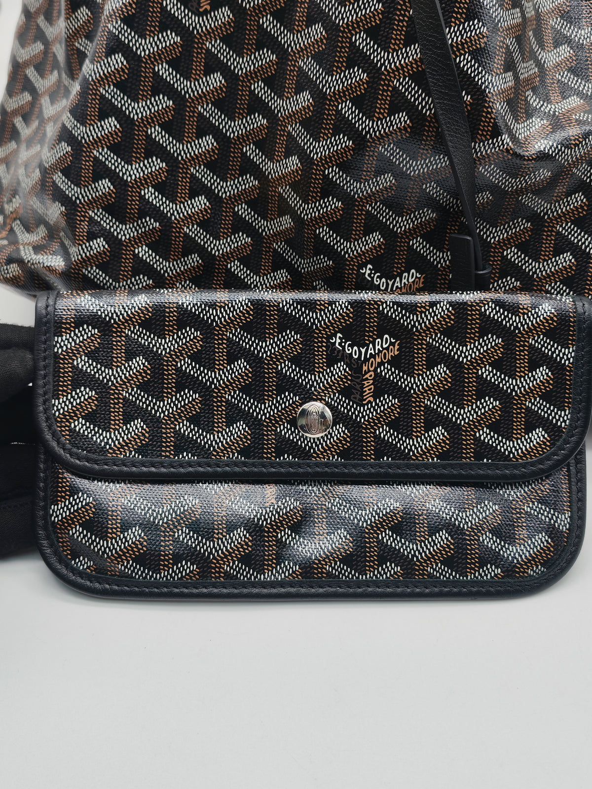 Goyard Saint Louis Tote Bag PM in Black Goyardine Canvas