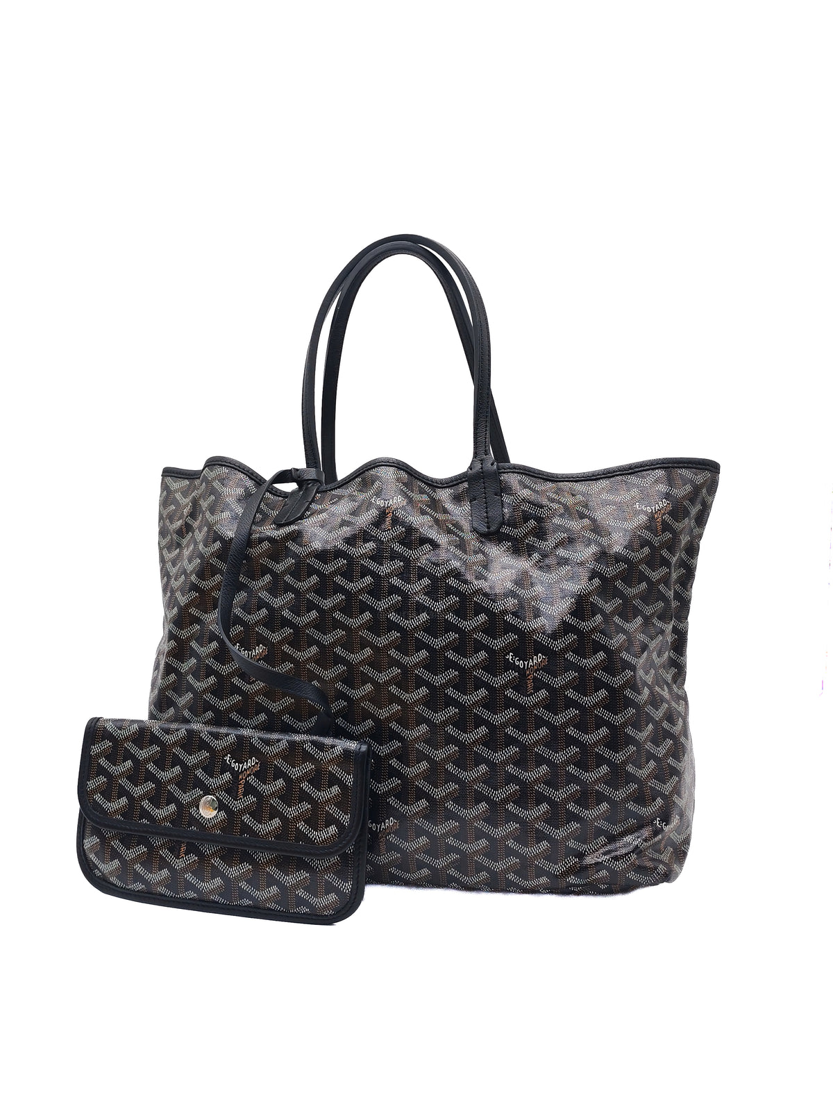 Goyard Saint Louis Tote Bag PM in Black Goyardine Canvas