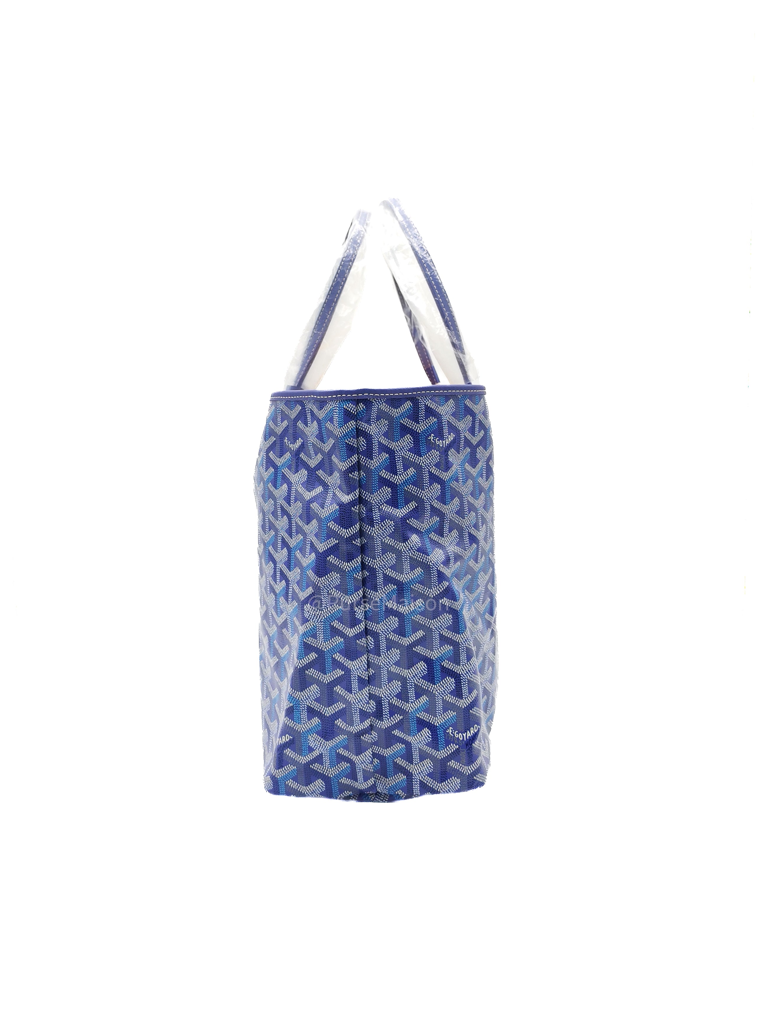 Goyard Saint Louis PM Tote Bag in Multicolored Blueberry Purple Canvas Limited Edition with Croc Universel Clip Charm