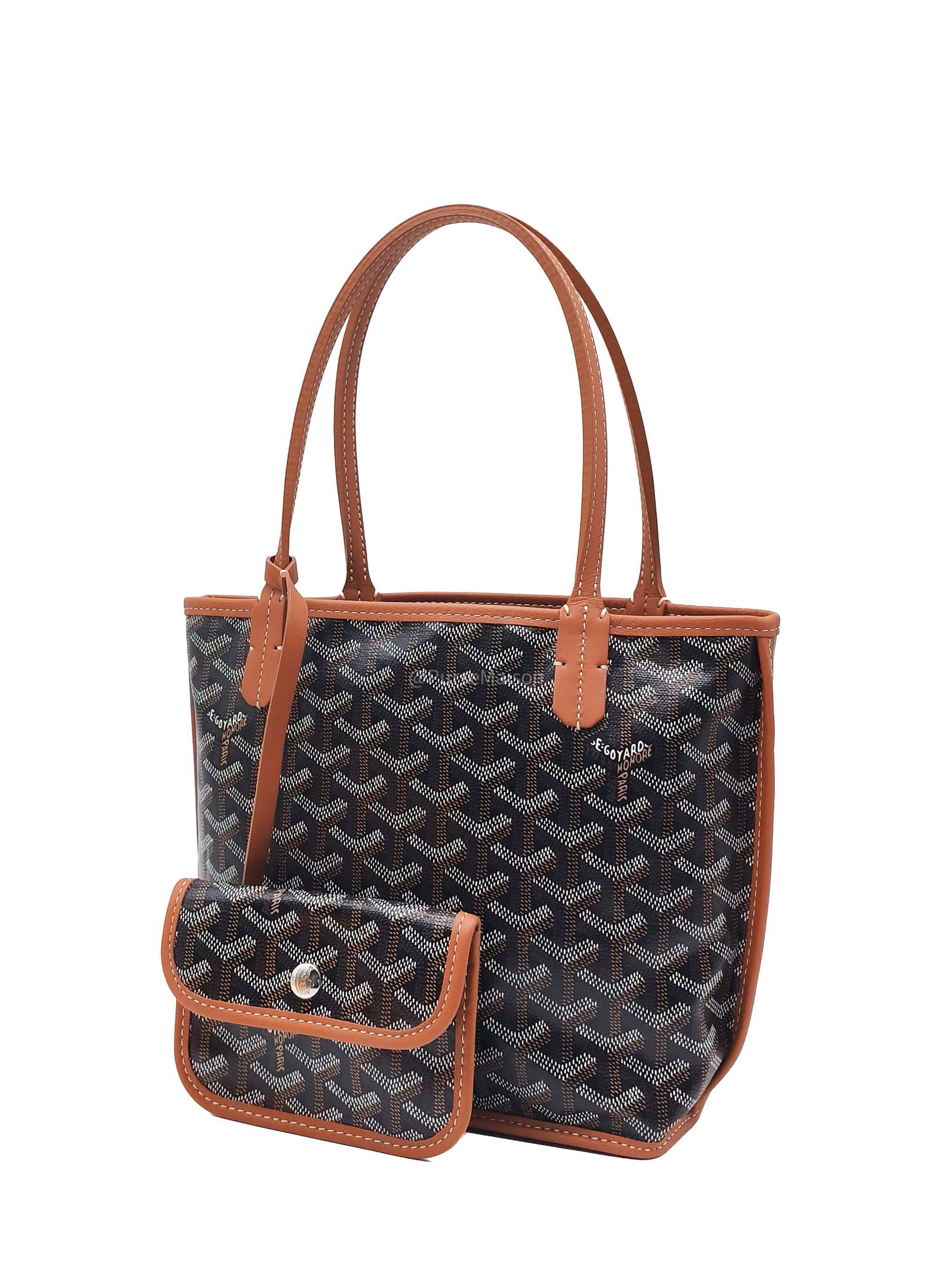 Goyard Mini Anjou Tote Bag in Tan Goyardine Canvas