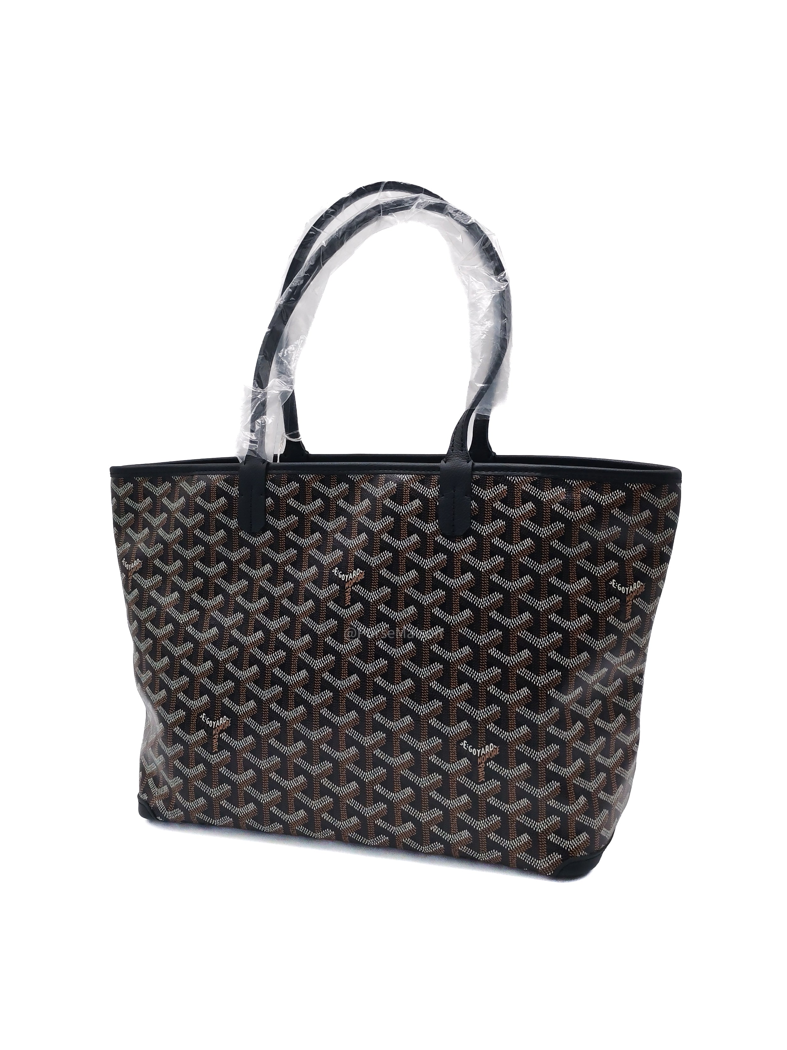 Goyard Artois PM Tote Bag in Noir/Black Goyardine Canvas
