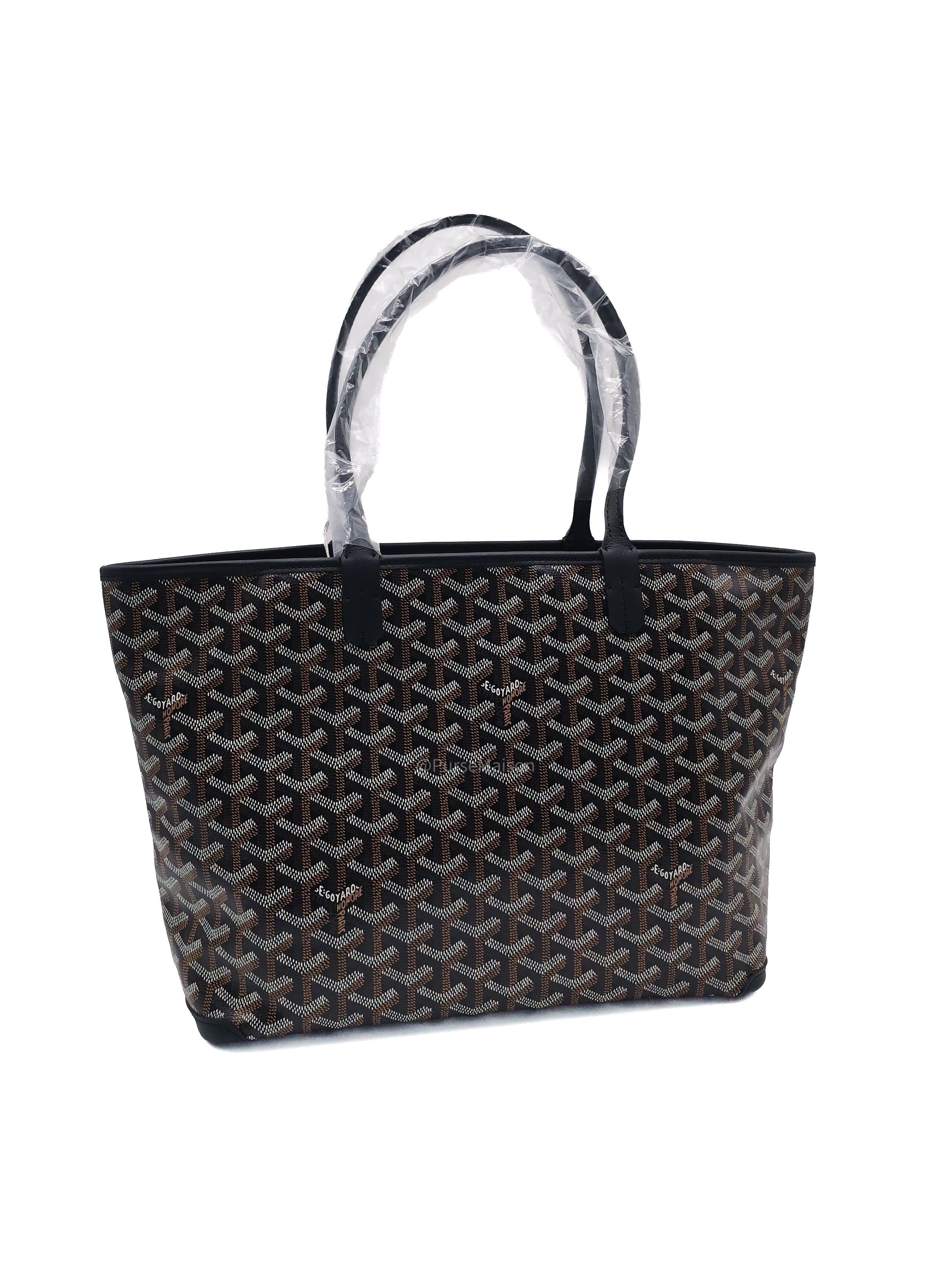 Goyard Artois PM Tote Bag in Noir/Black Goyardine Canvas