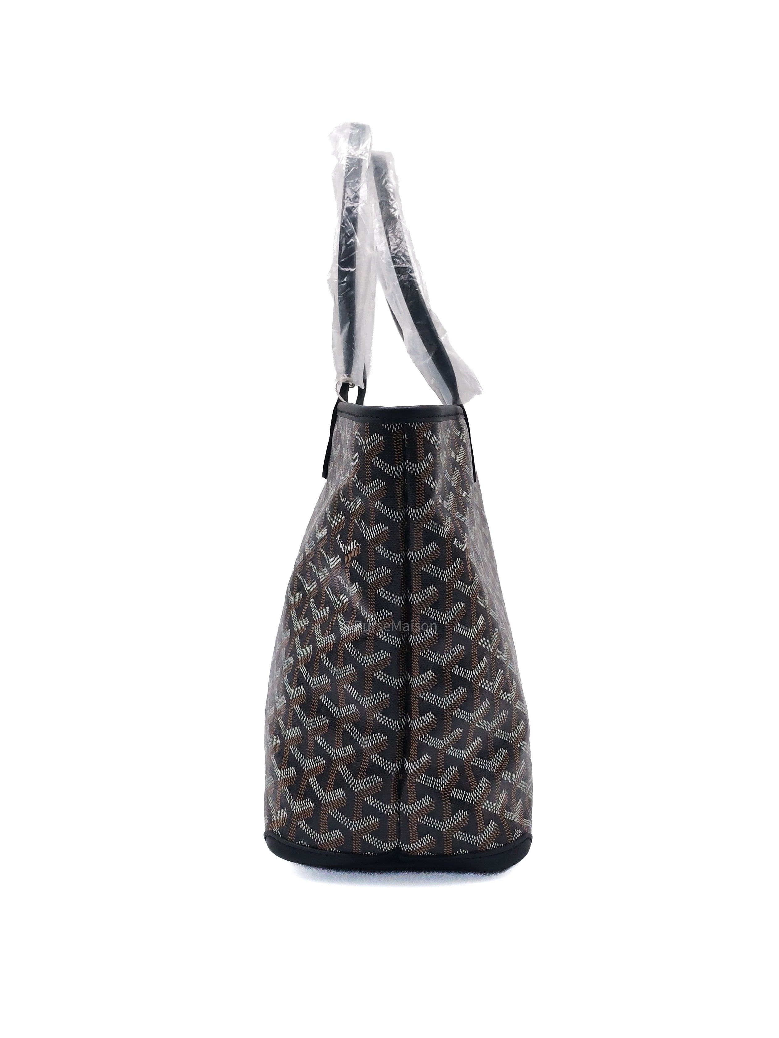 Goyard Artois PM Tote Bag in Noir/Black Goyardine Canvas