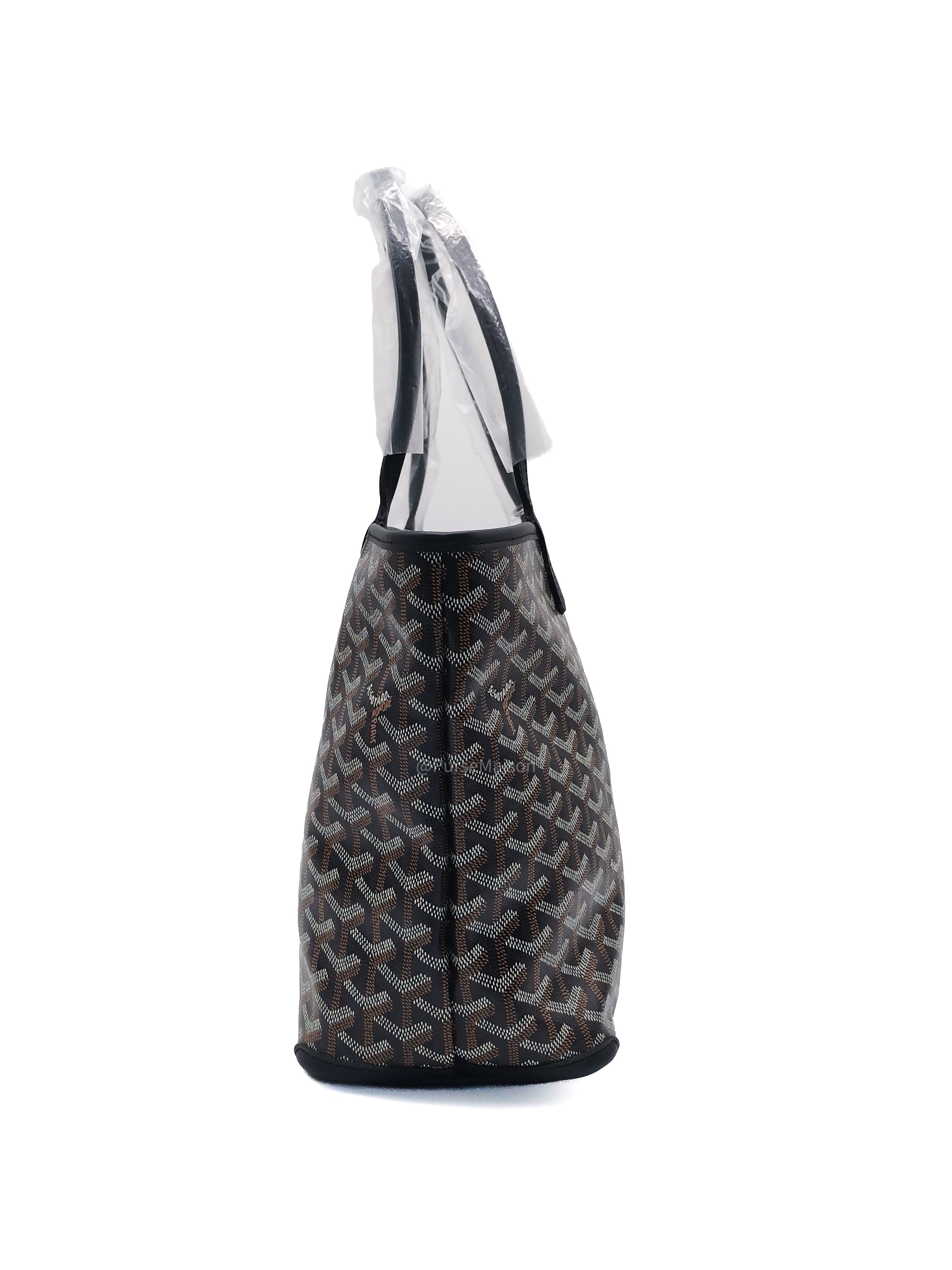 Goyard Artois PM Tote Bag in Noir/Black Goyardine Canvas