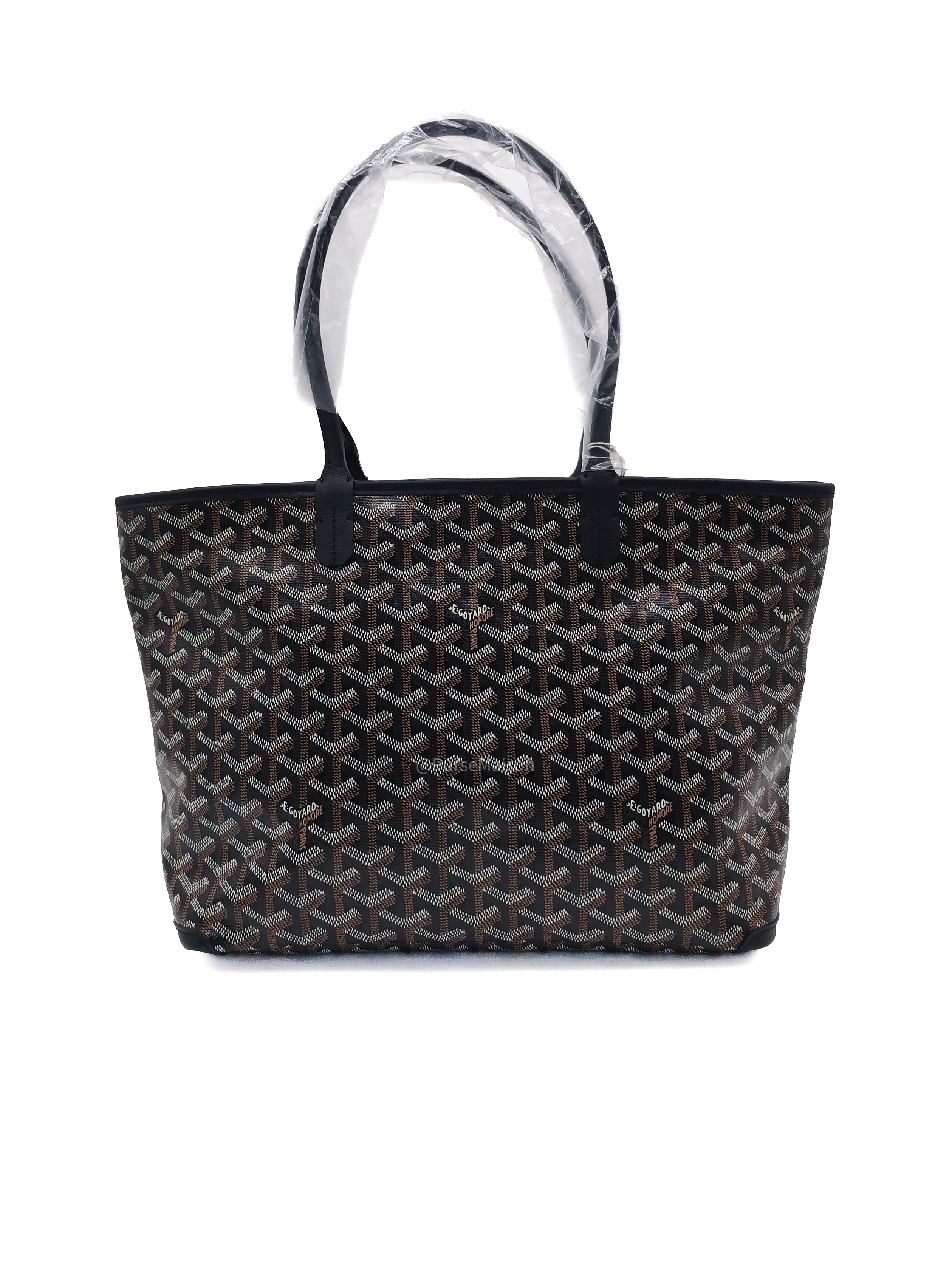 Goyard Artois PM Tote Bag in Noir/Black Goyardine Canvas