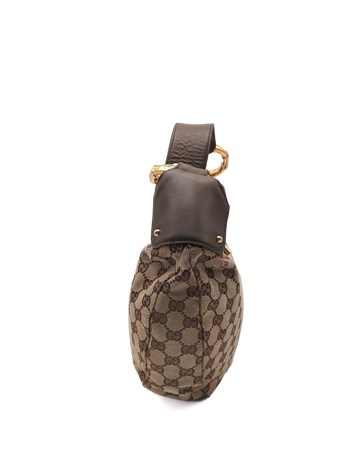 Gucci Vintage Bamboo Ring Hobo Bag in GG Supreme Canvas
