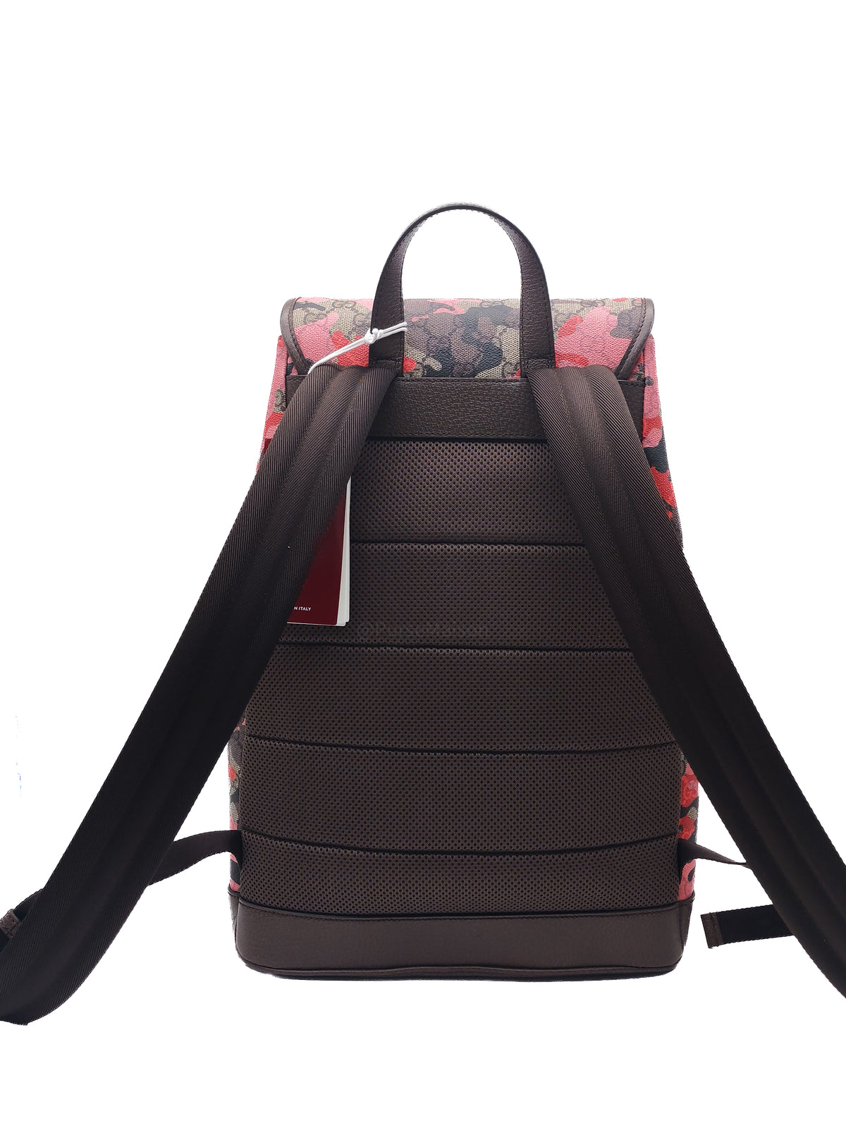 Gucci GG Supreme Pink and Red Camouflage Backpack